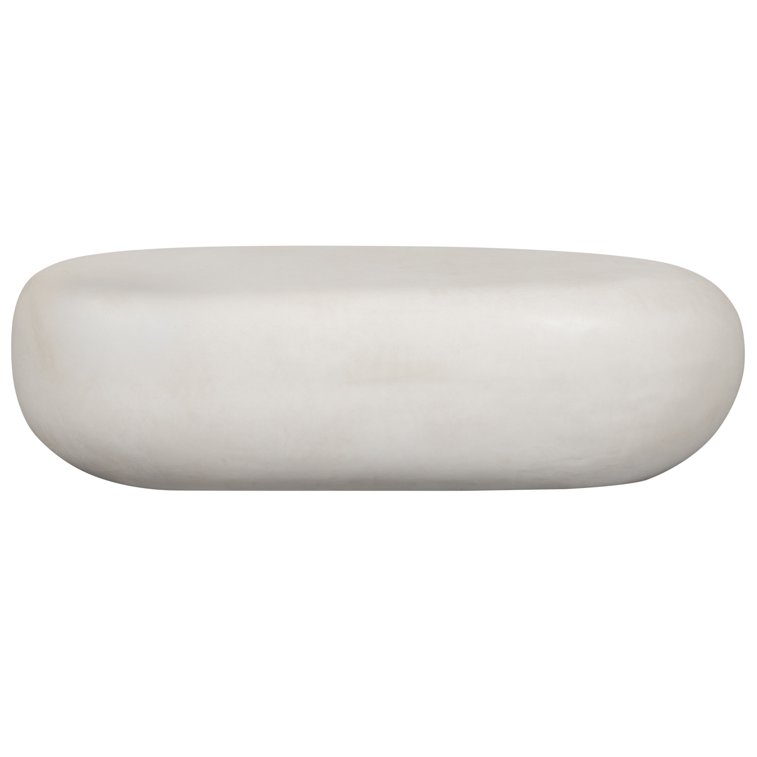 PEBBLE COFFEE TABLE WHITE 28x100x43CM