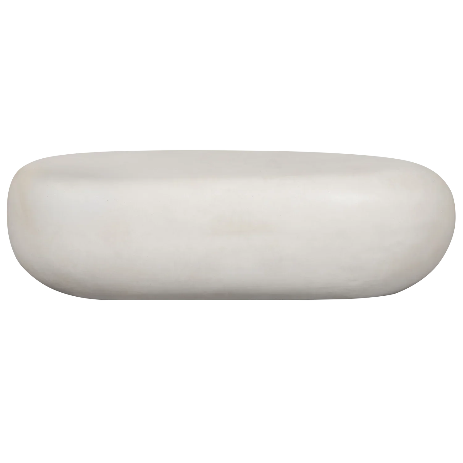 PEBBLE COFFEE TABLE WHITE 28x100x43CM