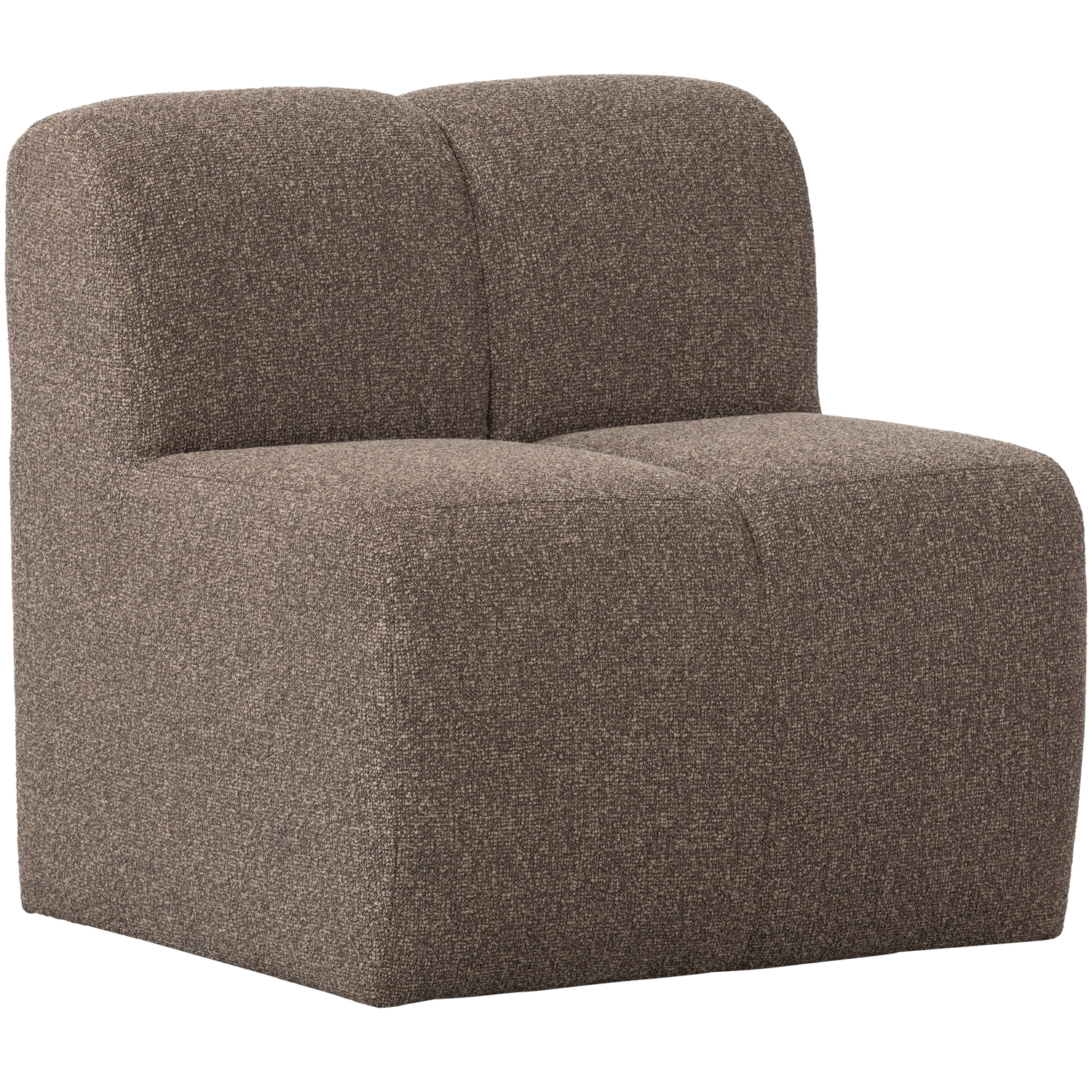 MOJO DINING BENCH 84CM WITH BACKREST BOUCLE BROWN MELANGE