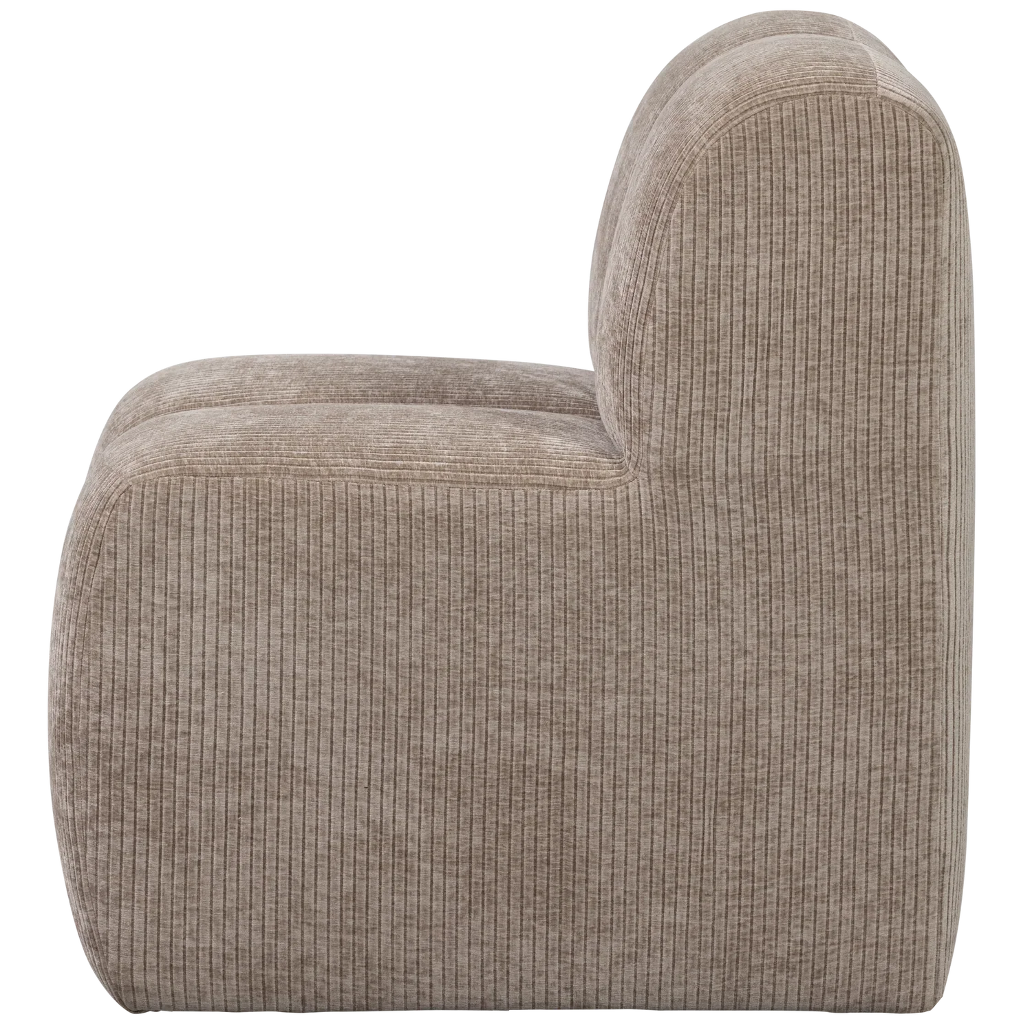 MOJO DINING BENCH 84CM WITH BACKREST RIB FABRIC DARK SAND