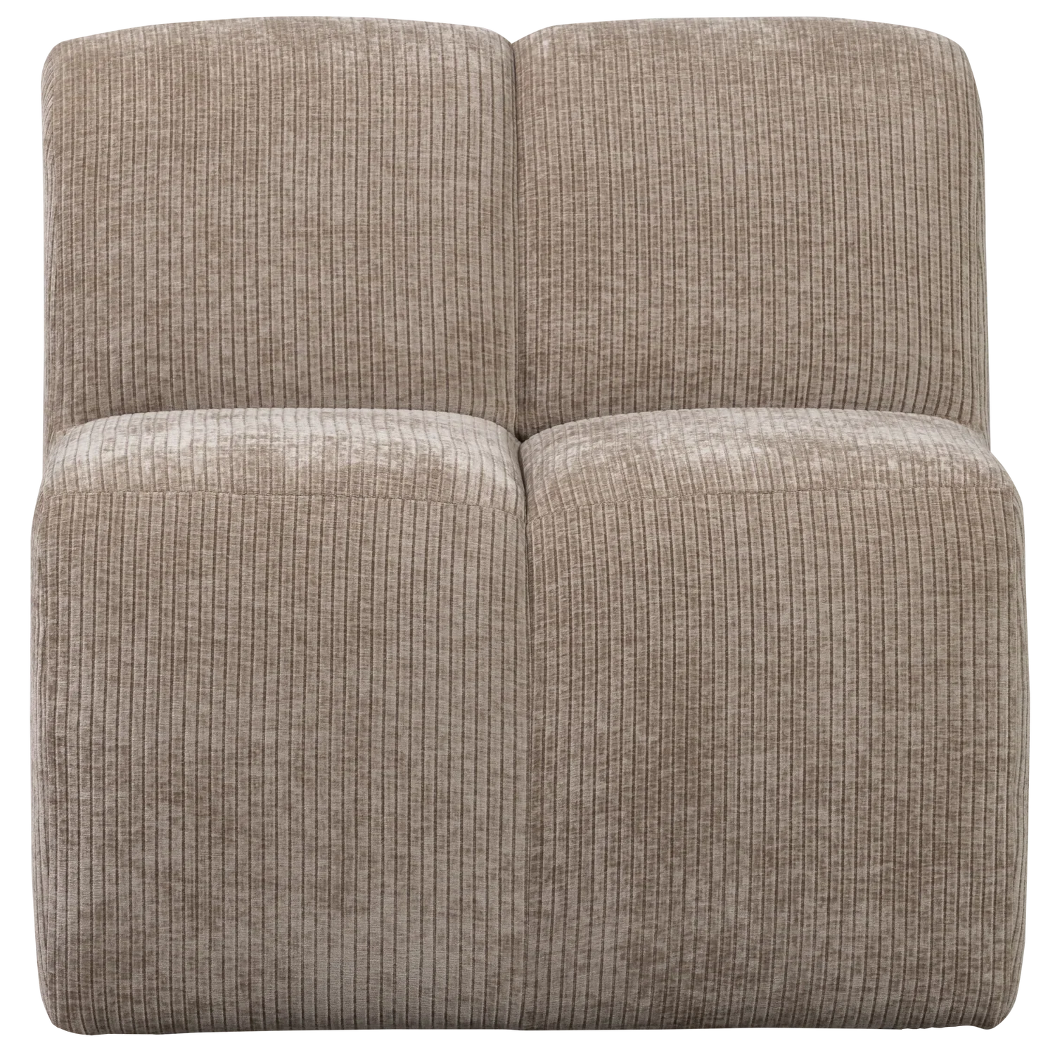 MOJO DINING BENCH 84CM WITH BACKREST RIB FABRIC DARK SAND