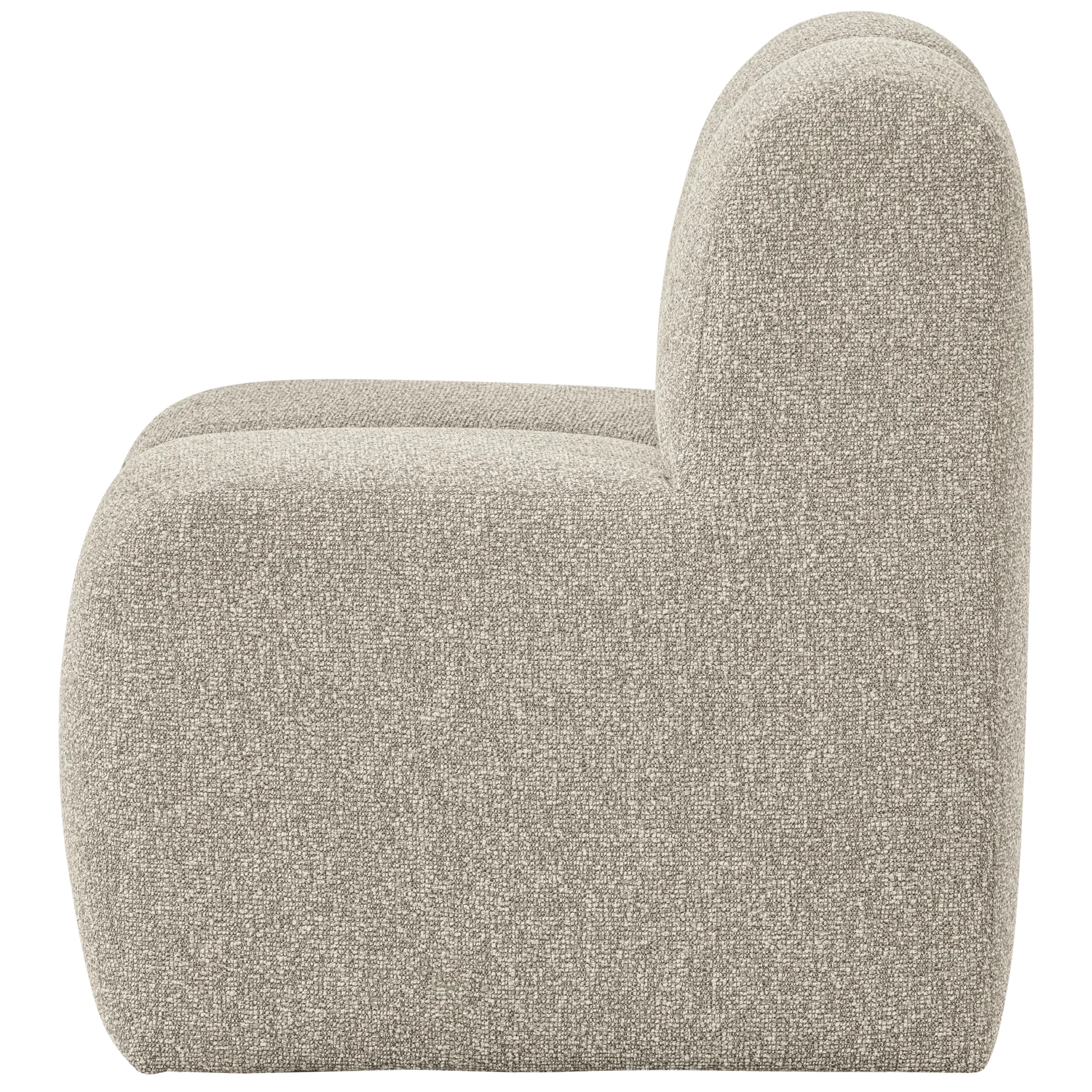 MOJO DINING BENCH 84CM WITH BACKREST BOUCLE BEIGE MELANGE