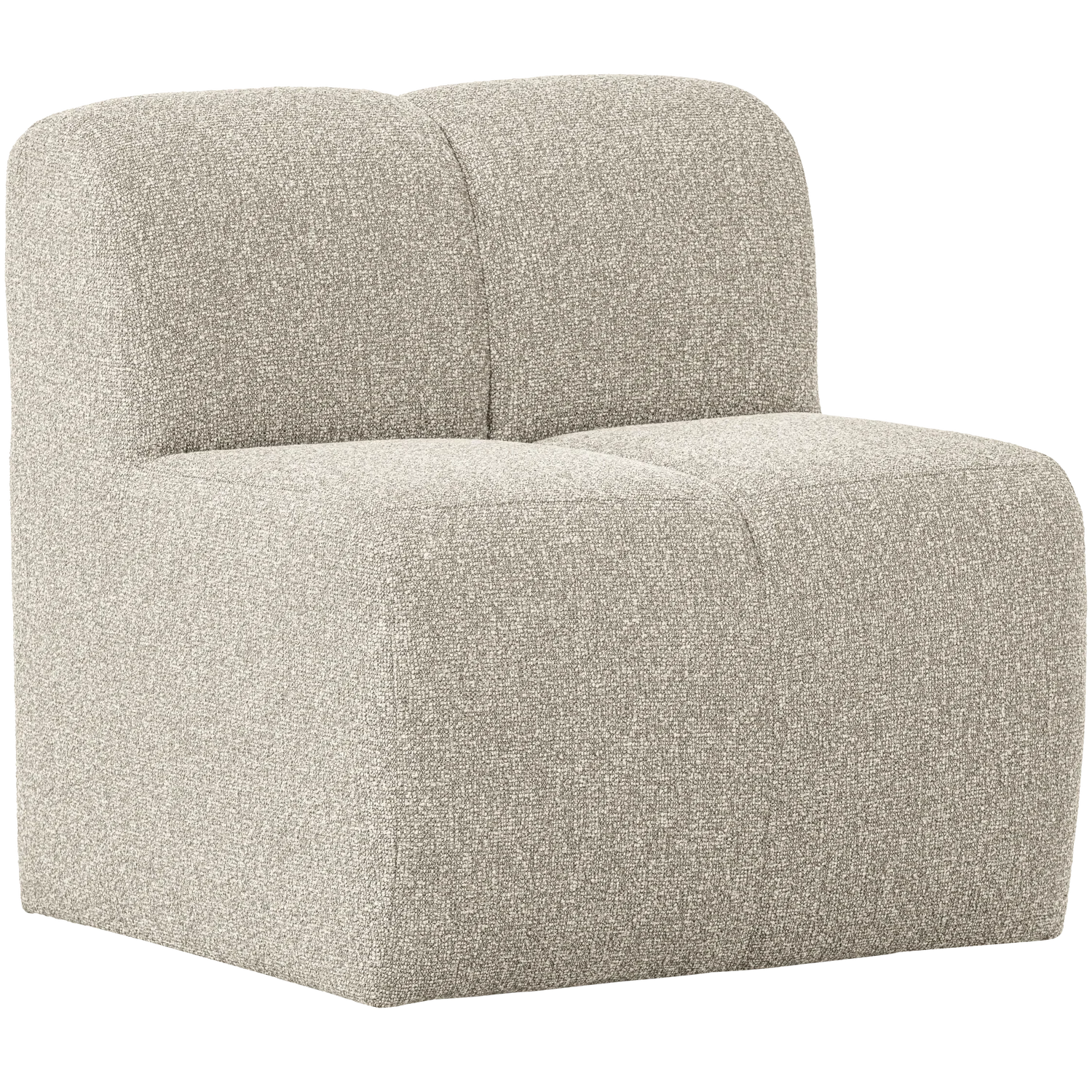 MOJO DINING BENCH 84CM WITH BACKREST BOUCLE BEIGE MELANGE