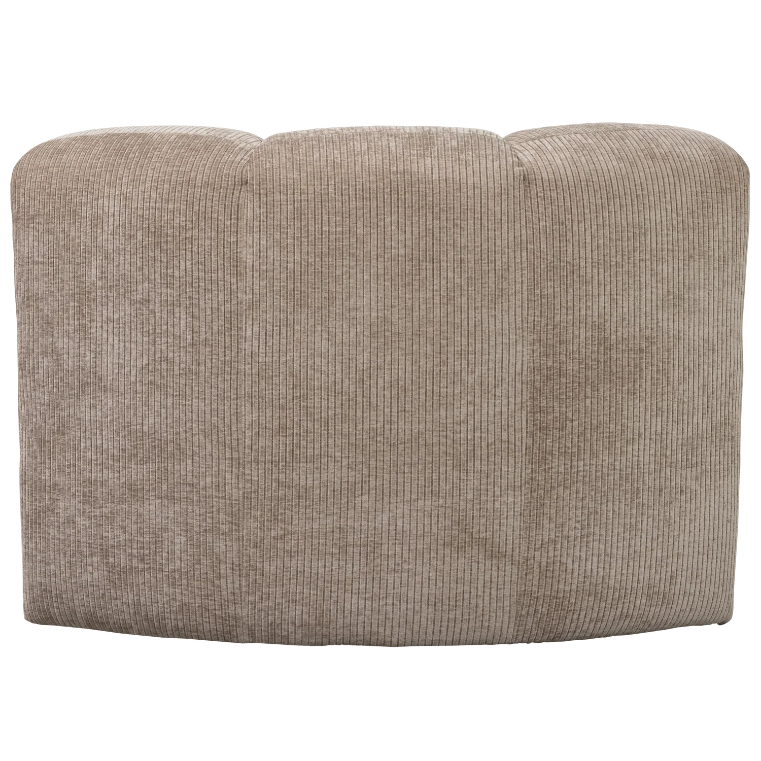 MOJO DINING BENCH CORNER WITH BACKREST RIB FABRIC DARK SAND