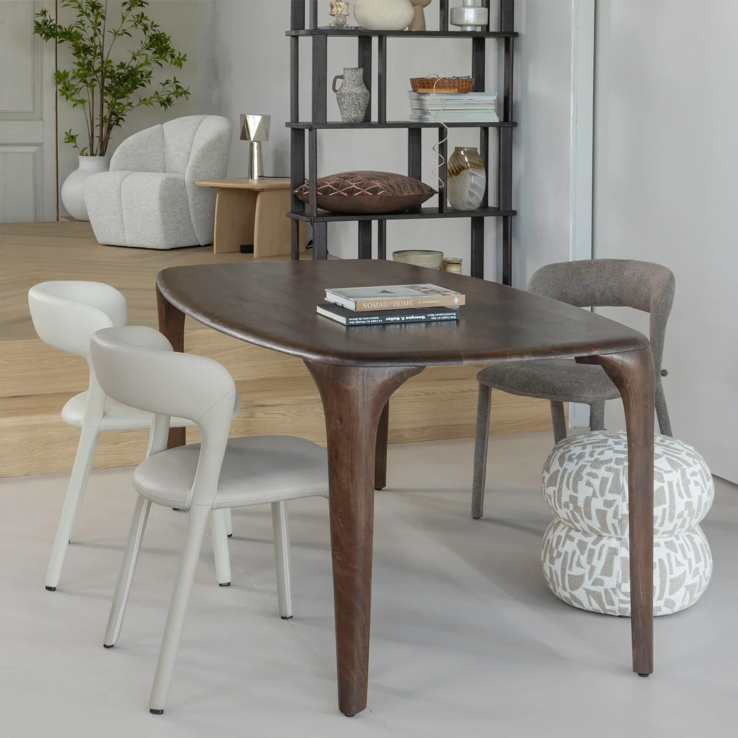 FIORE DINING TABLE MANGO WOOD DARK BROWN 190x95 CM