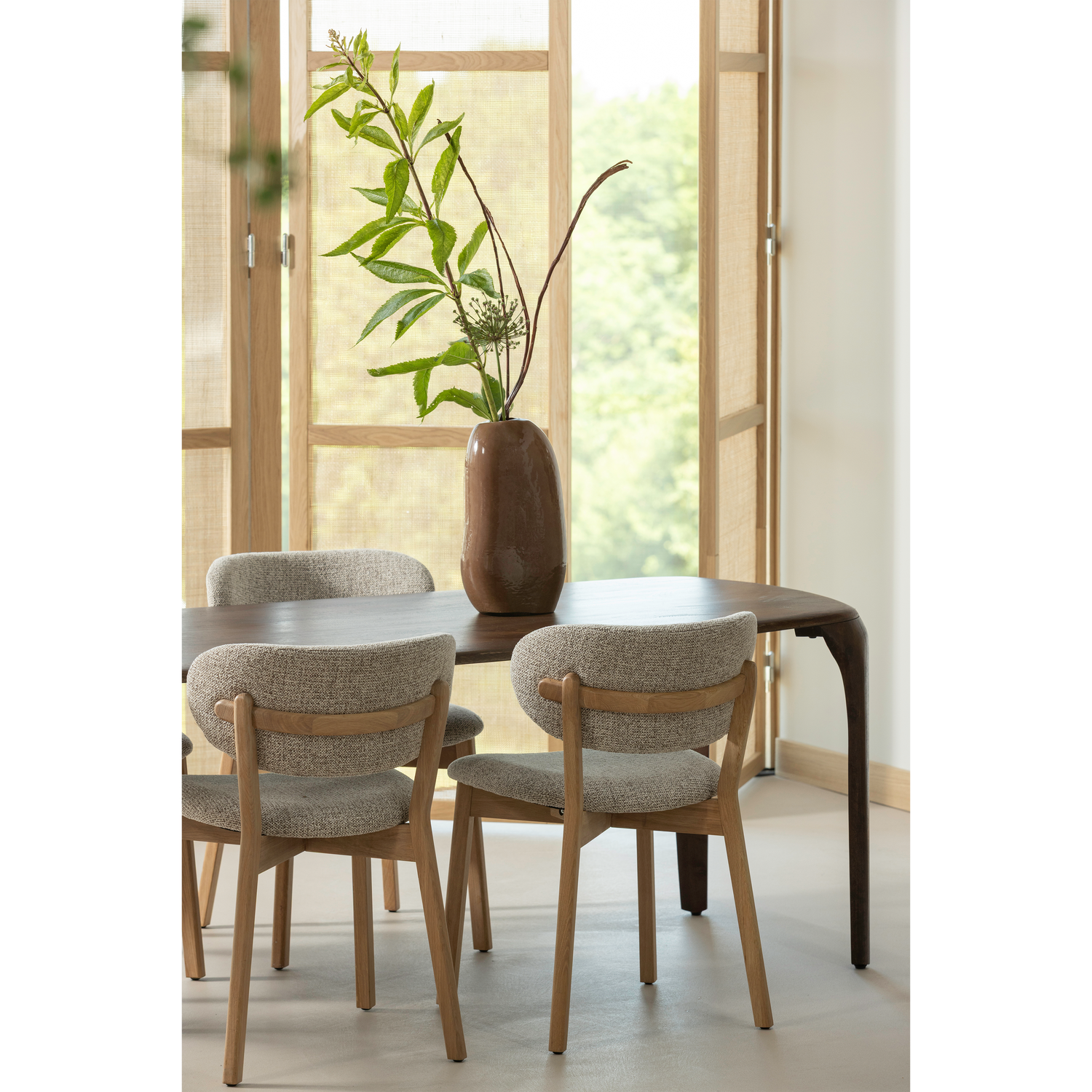 FIORE DINING TABLE MANGO WOOD DARK BROWN 230x95 CM