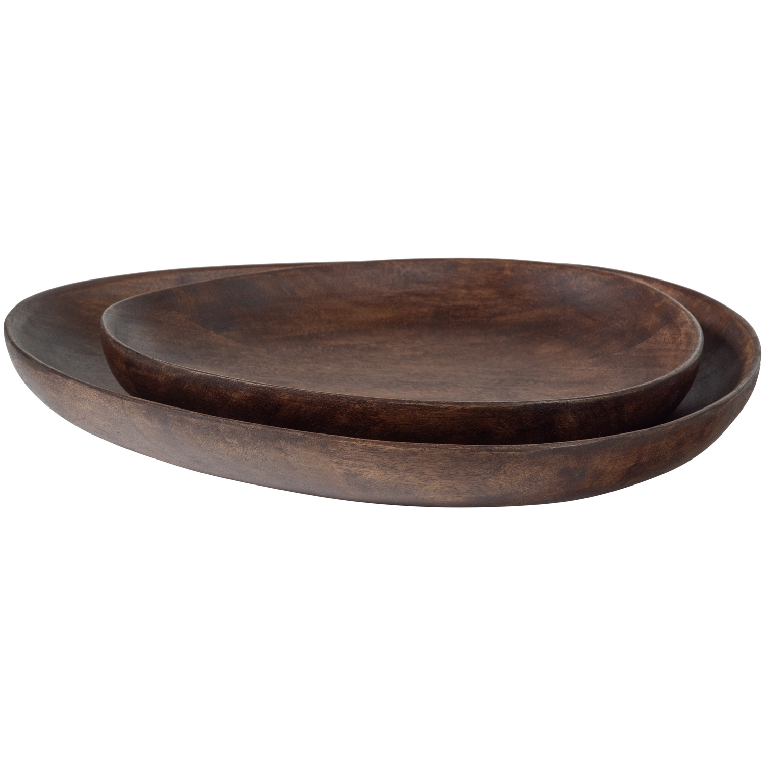 SEVRAN SERVING TRAY MANGO WOOD BROWN - SET OF 2