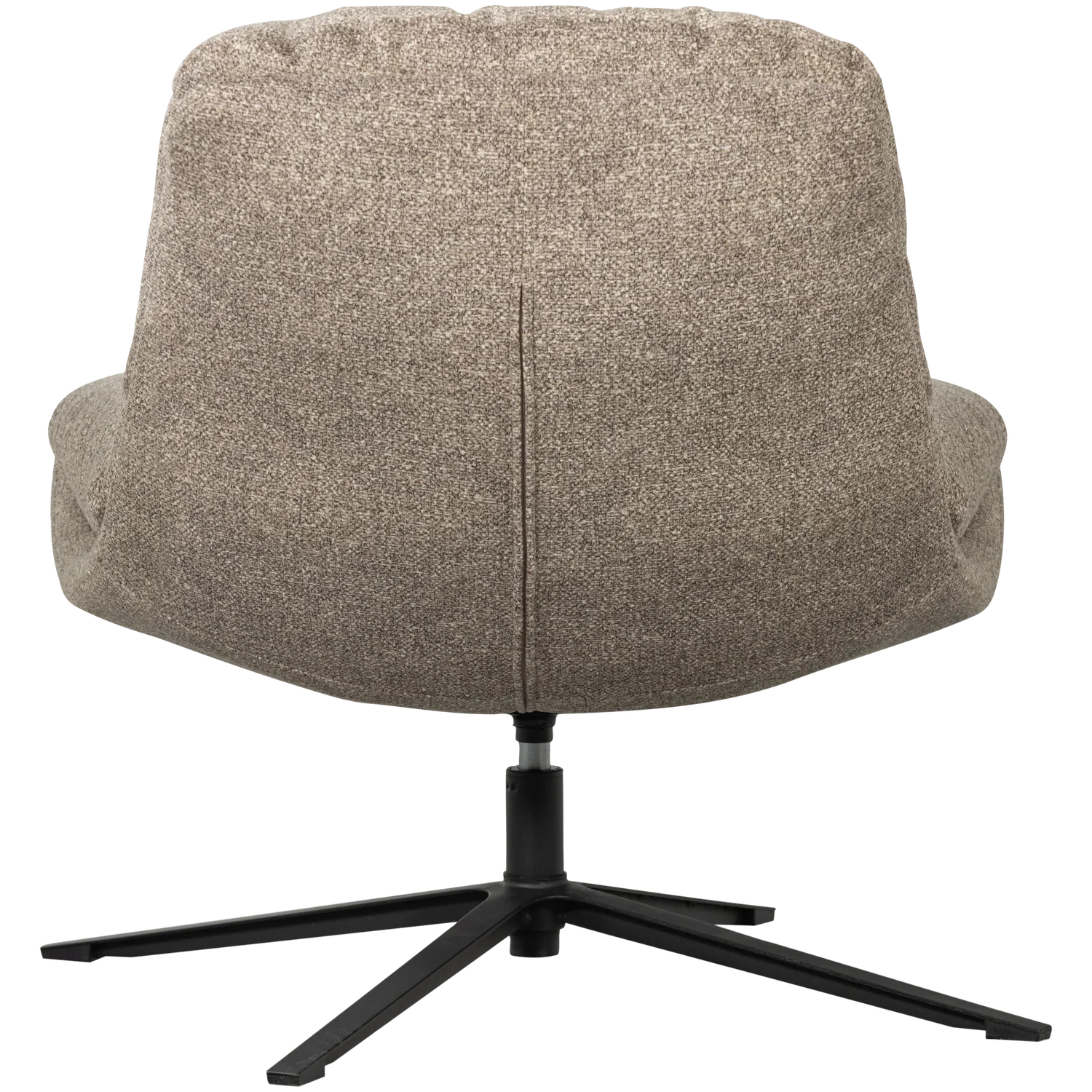 ARVE SWIVEL ARMCHAIR PRINTED FABRIC NATURAL MELANGE