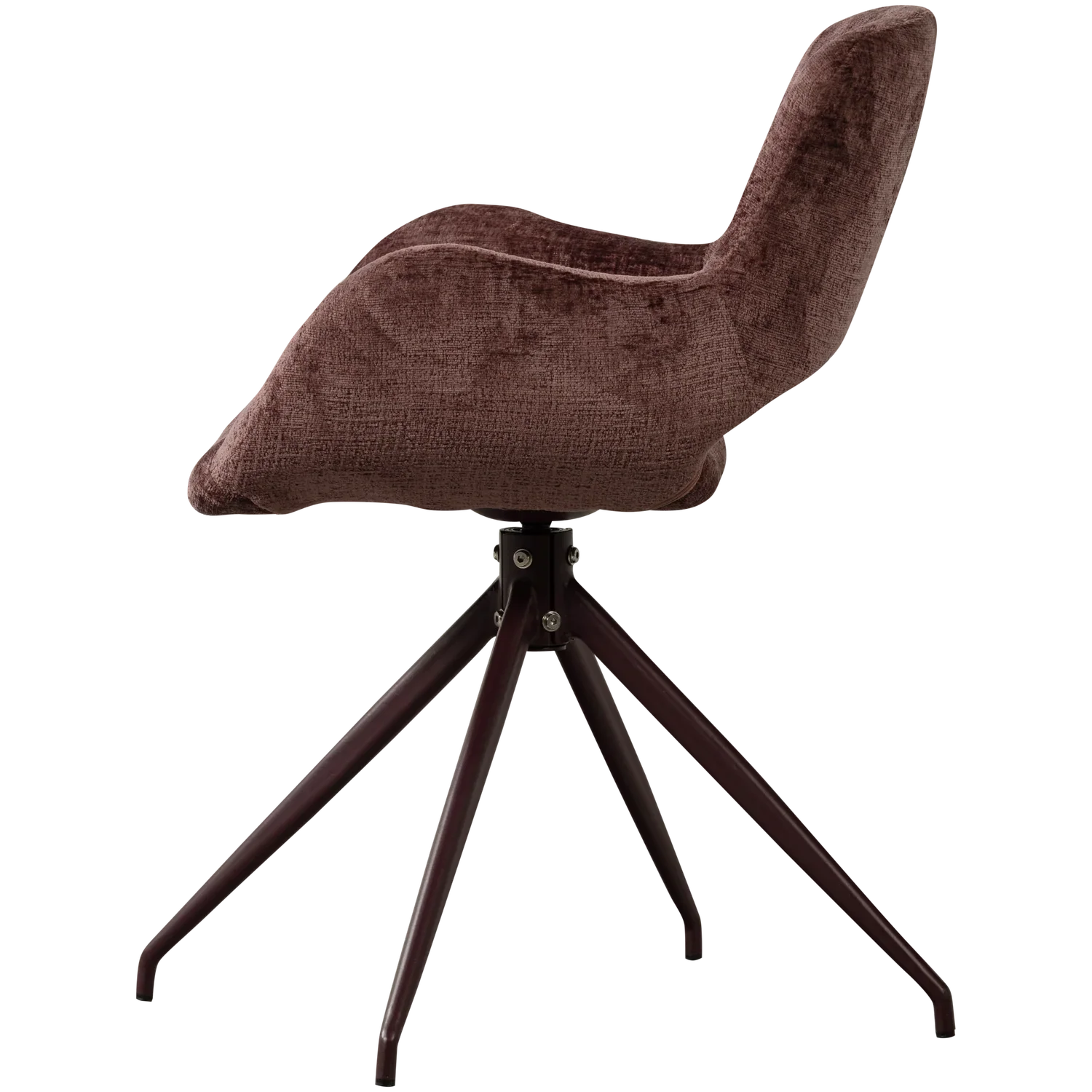 ELIVA DINING CHAIR STRUCTURE VELVET PURPLE - SET OF 2