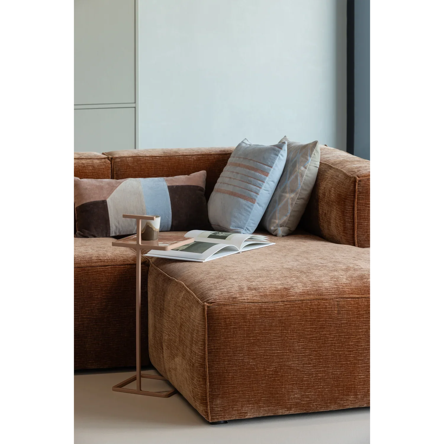 FEIS CUSHIONS VELVET PINK/NATURAL - SET OF 3