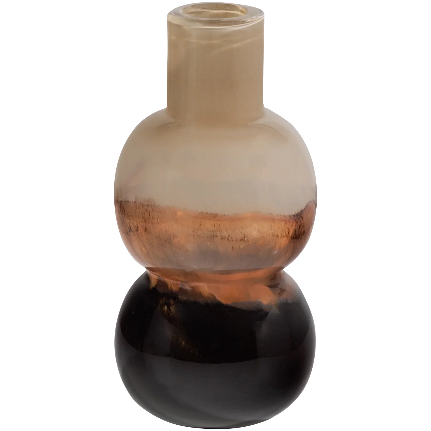 MARJON HANDSHAPED VASE GLASS BROWN