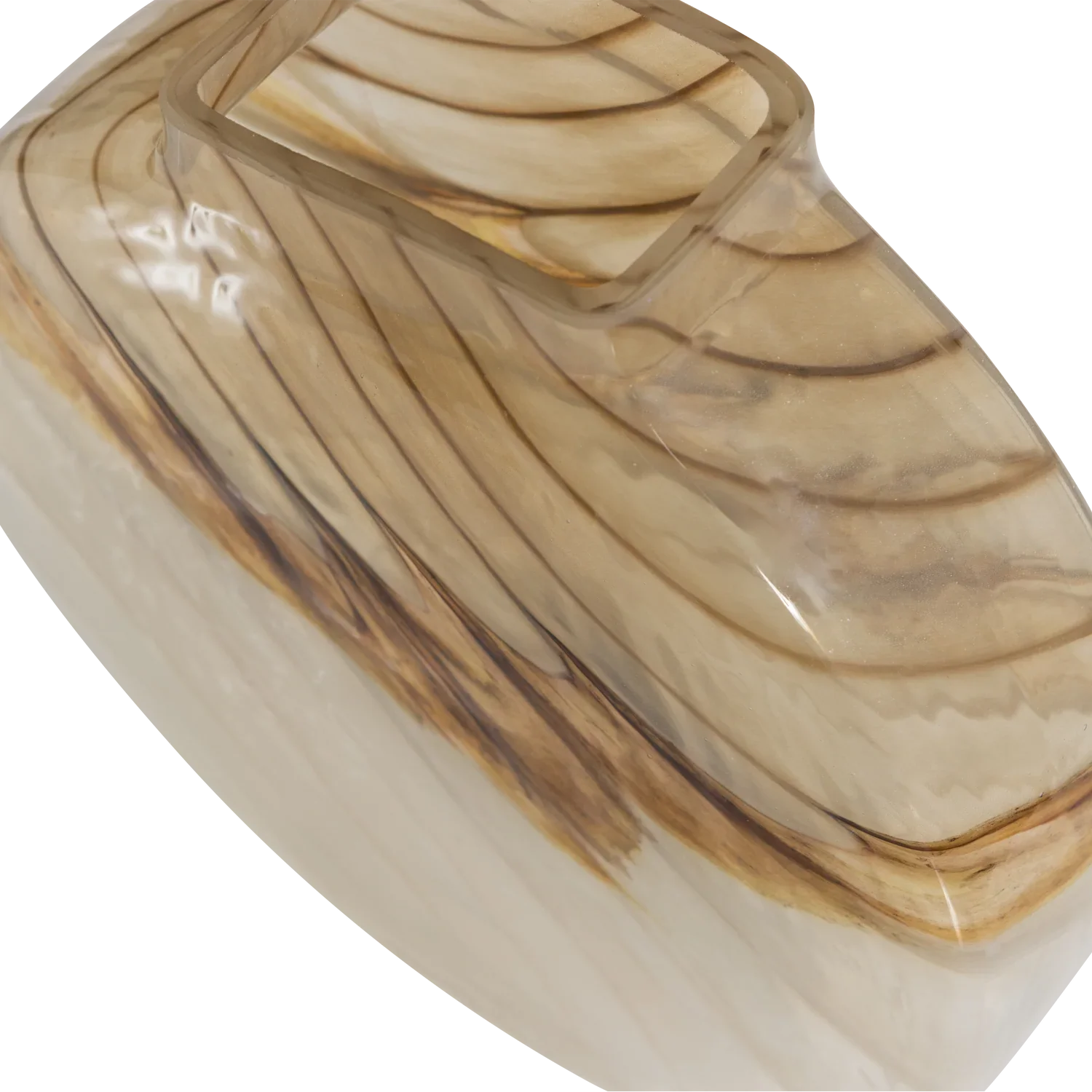 NORBERT HANDSHAPED VASE GLASS BROWN