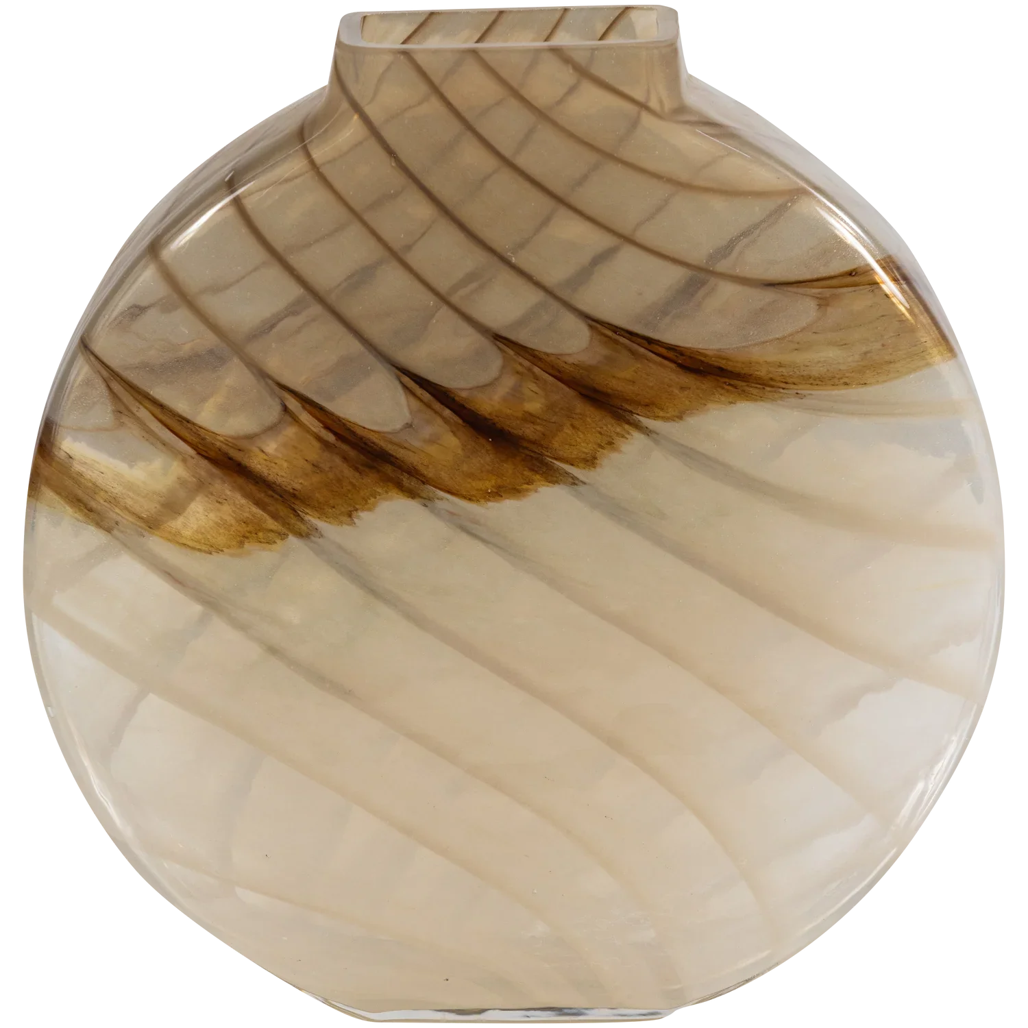 NORBERT HANDSHAPED VASE GLASS BROWN