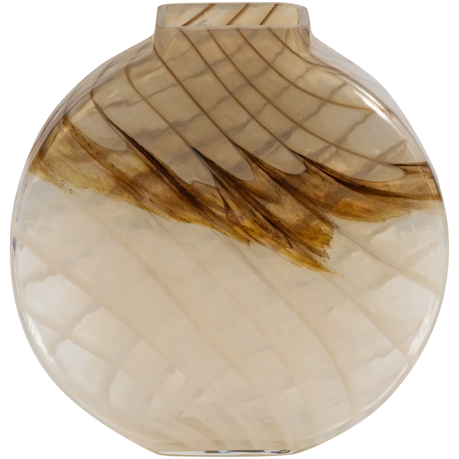 NORBERT HANDSHAPED VASE GLASS BROWN