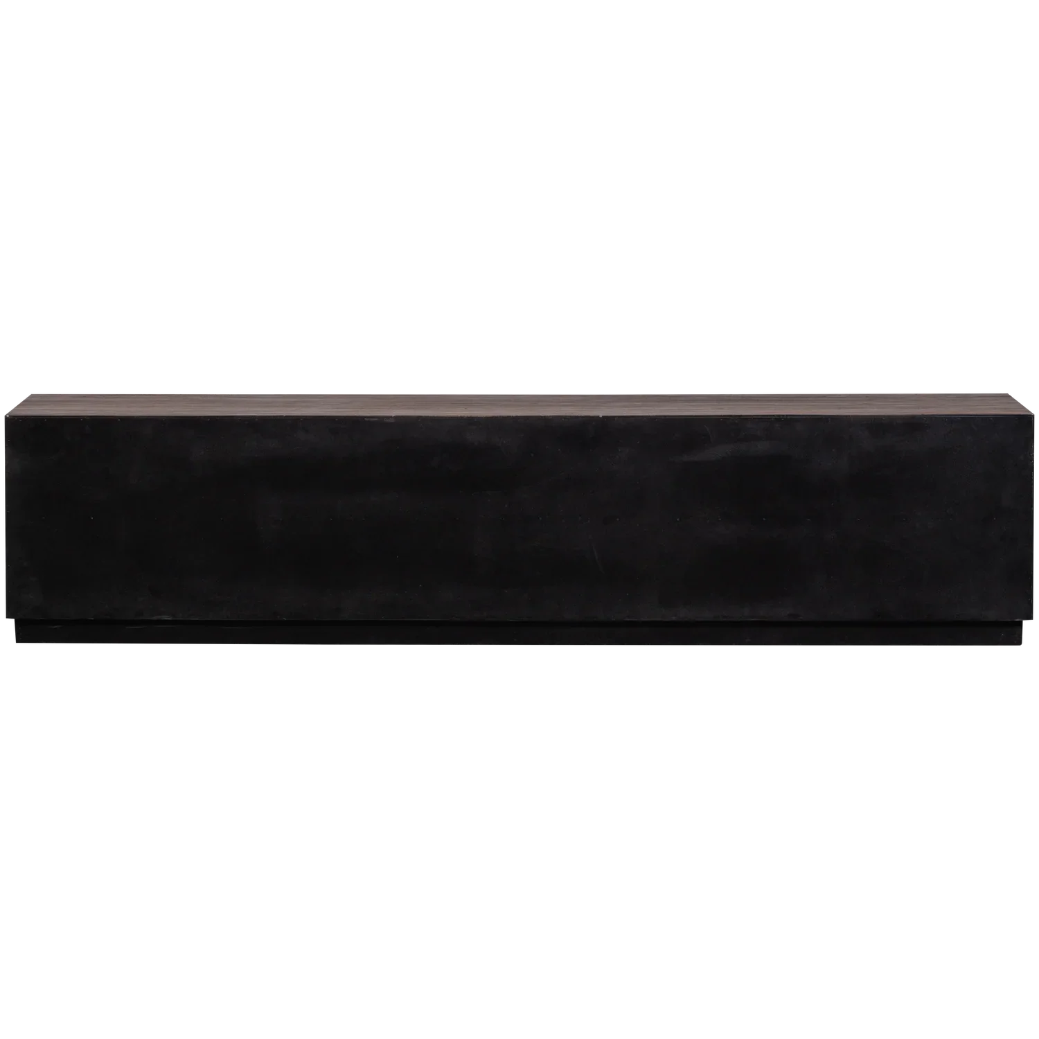 SUN TV UNIT WITH OPEN COMPARTMENT RECYCLED TEAK BROWN