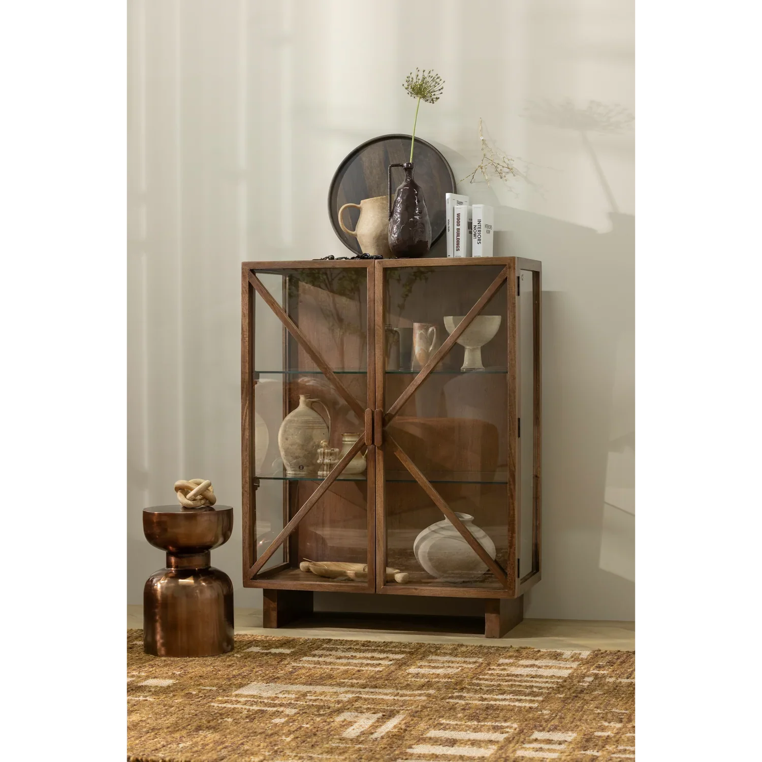 KELLA 2-DOORS CABINET MANGO WOOD BROWN