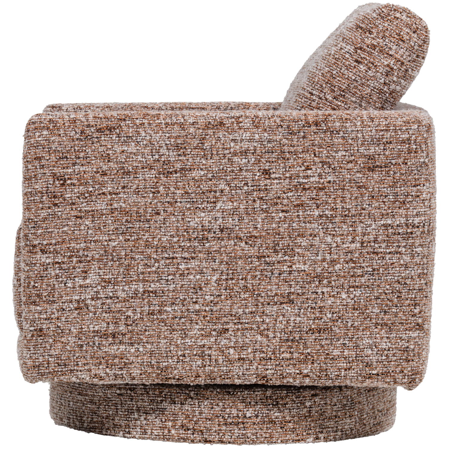 OSKA SWIVEL ARMCHAIR BROWN MELANGE