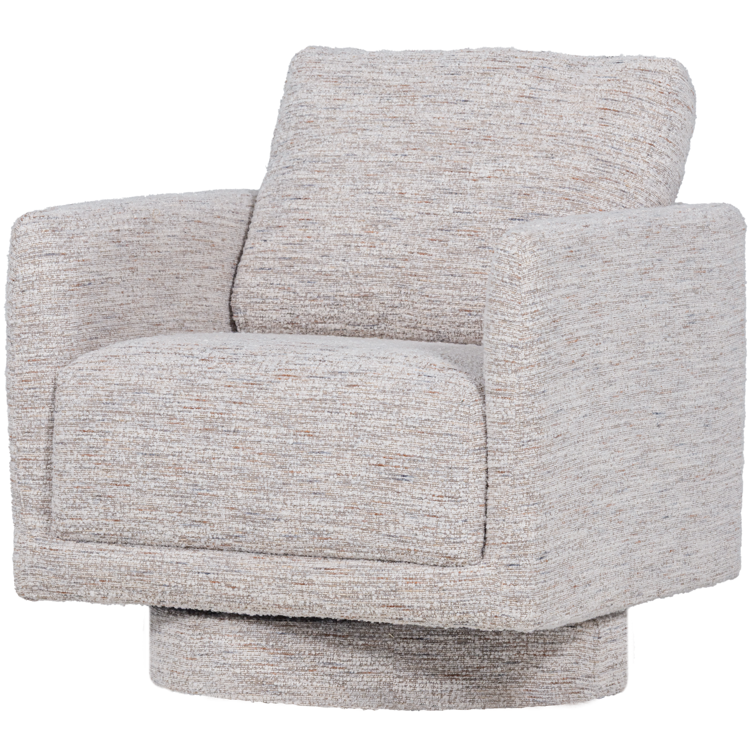 OSKA SWIVEL ARMCHAIR NATURAL MELANGE