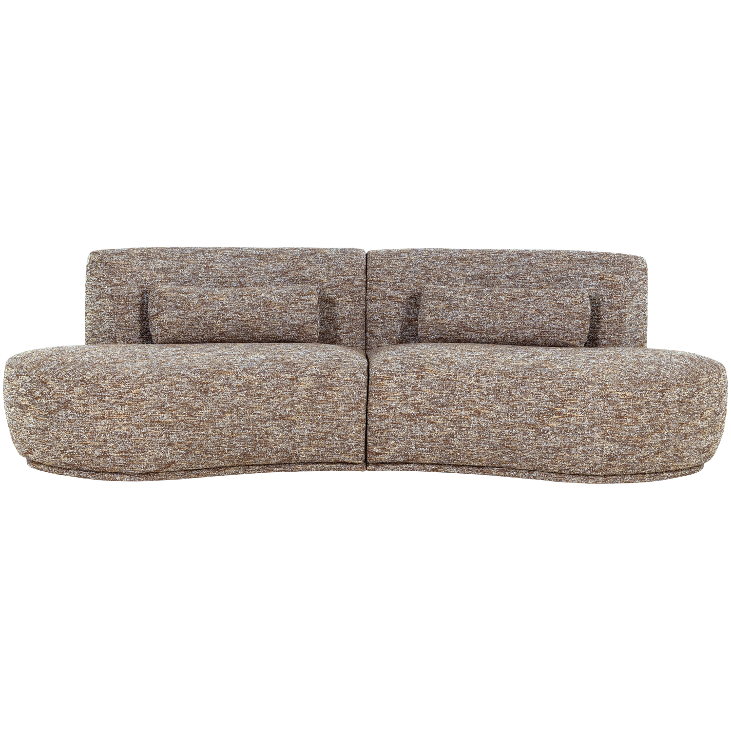 BATAVIER HALF ROUND SOFA 4-SEATER LIGHT BROWN MELANGE