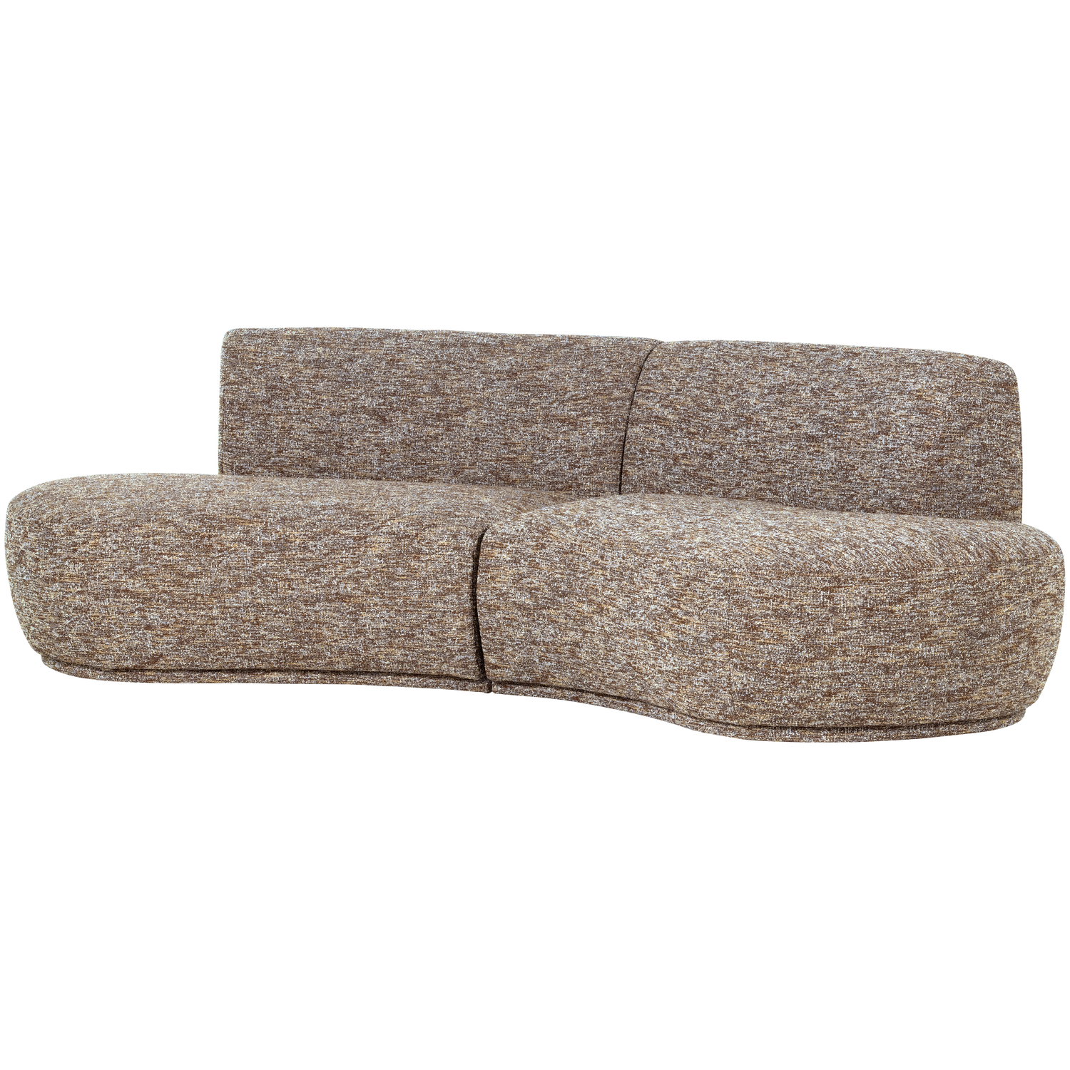 BATAVIER HALF ROUND SOFA 4-SEATER LIGHT BROWN MELANGE