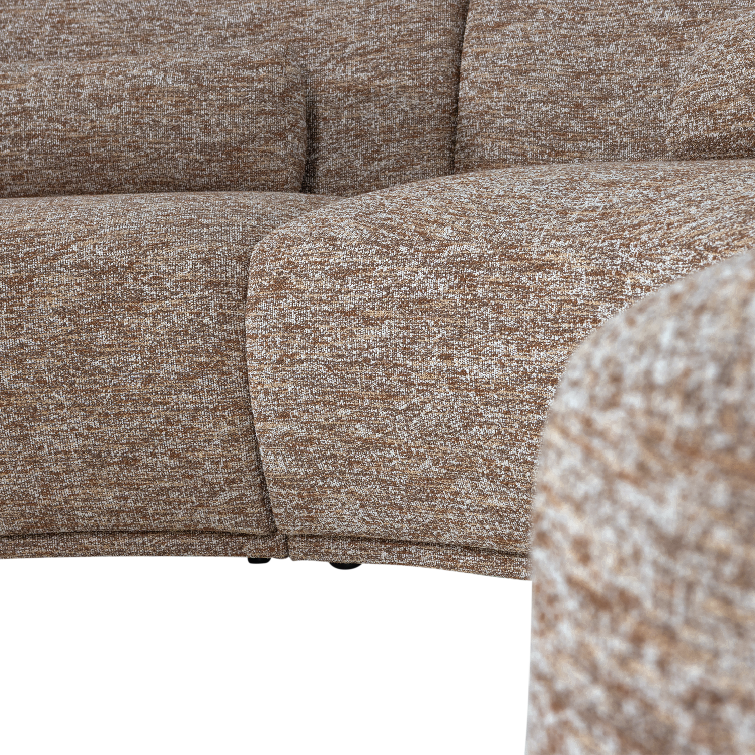 BATAVIER HALF ROUND SOFA 6-SEATER LIGHT BROWN MELANGE