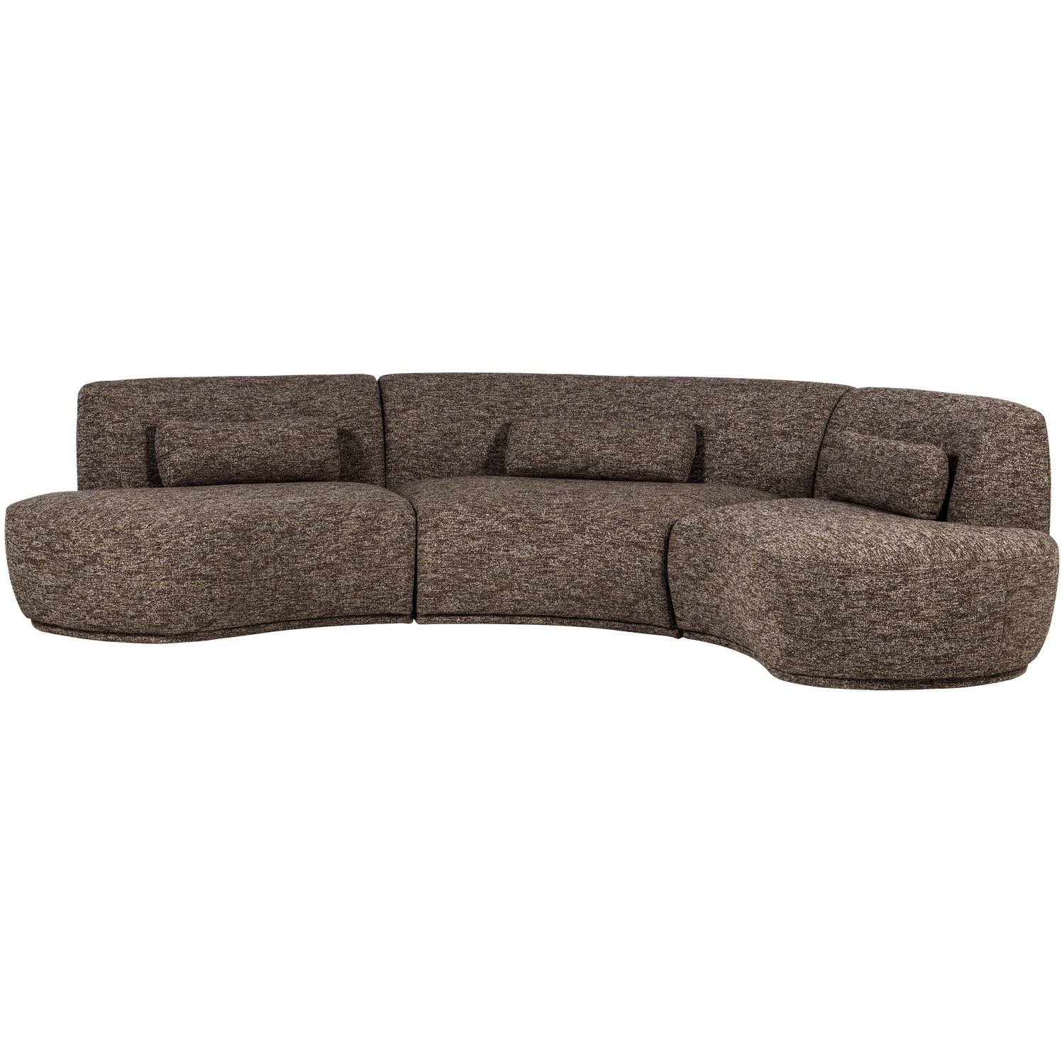 WOOOD canapea mare BATAVIER HALF | 100% Pes | Maro | 74x320x176 cm