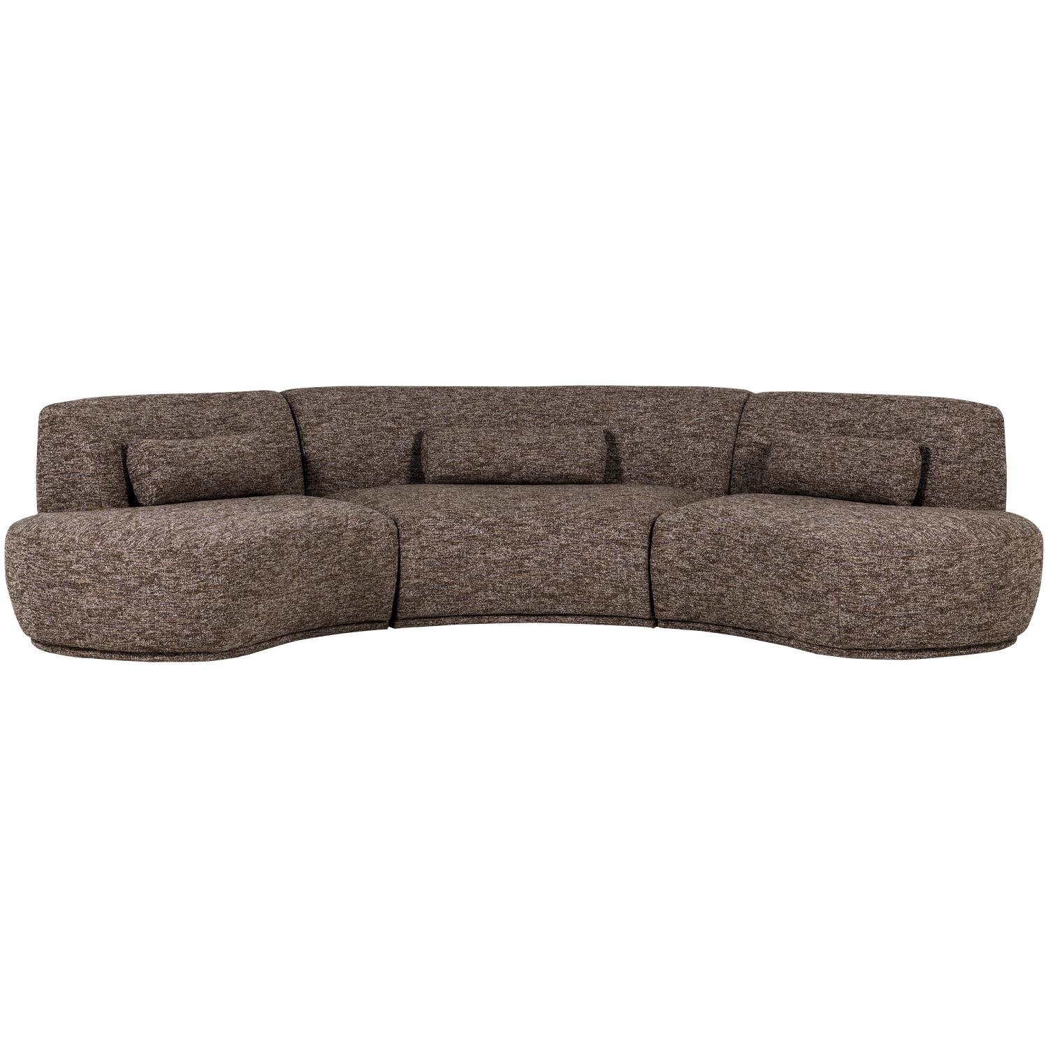 WOOOD canapea mare BATAVIER HALF | 100% Pes | Maro | 74x320x176 cm