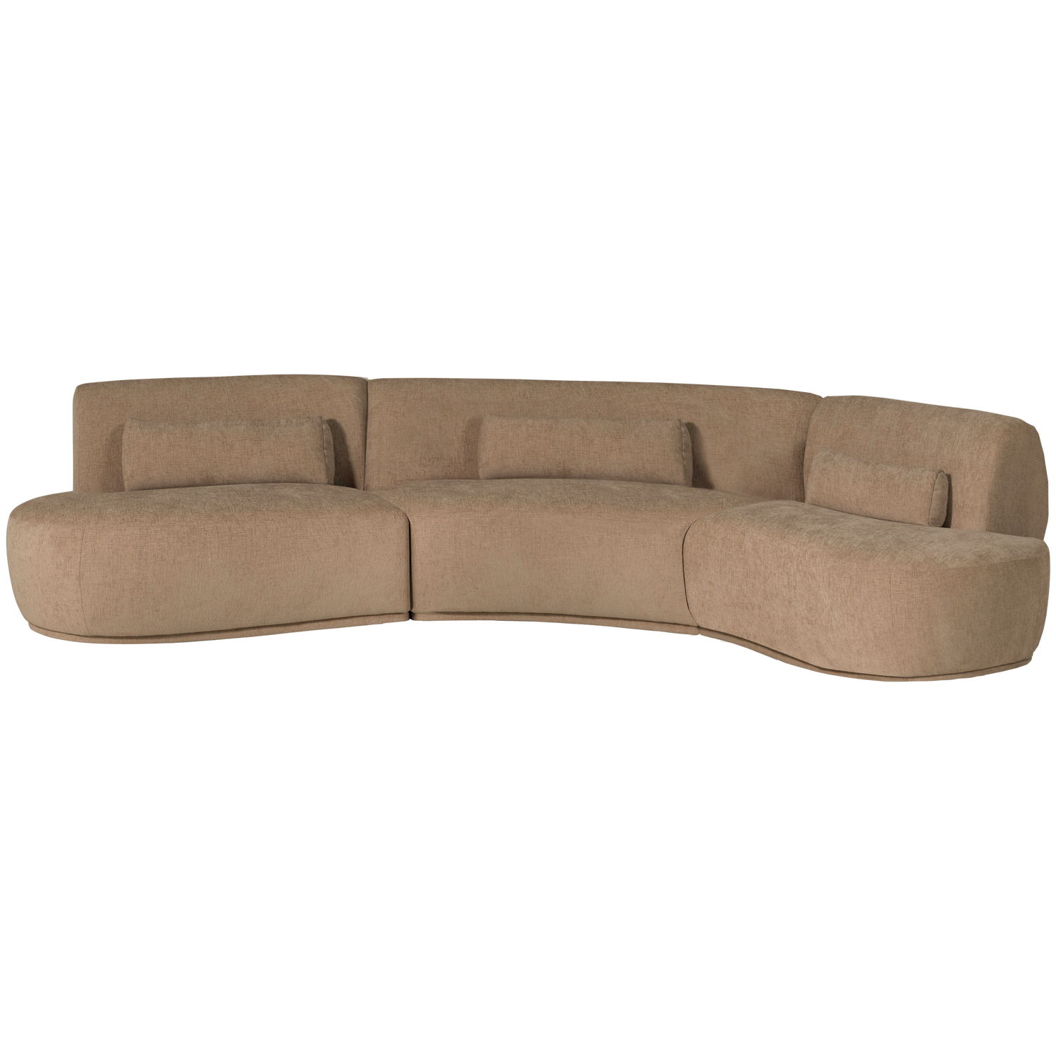 WOOOD canapea mare BATAVIER HALF | 100% Pes | Maro | 74x320x176 cm
