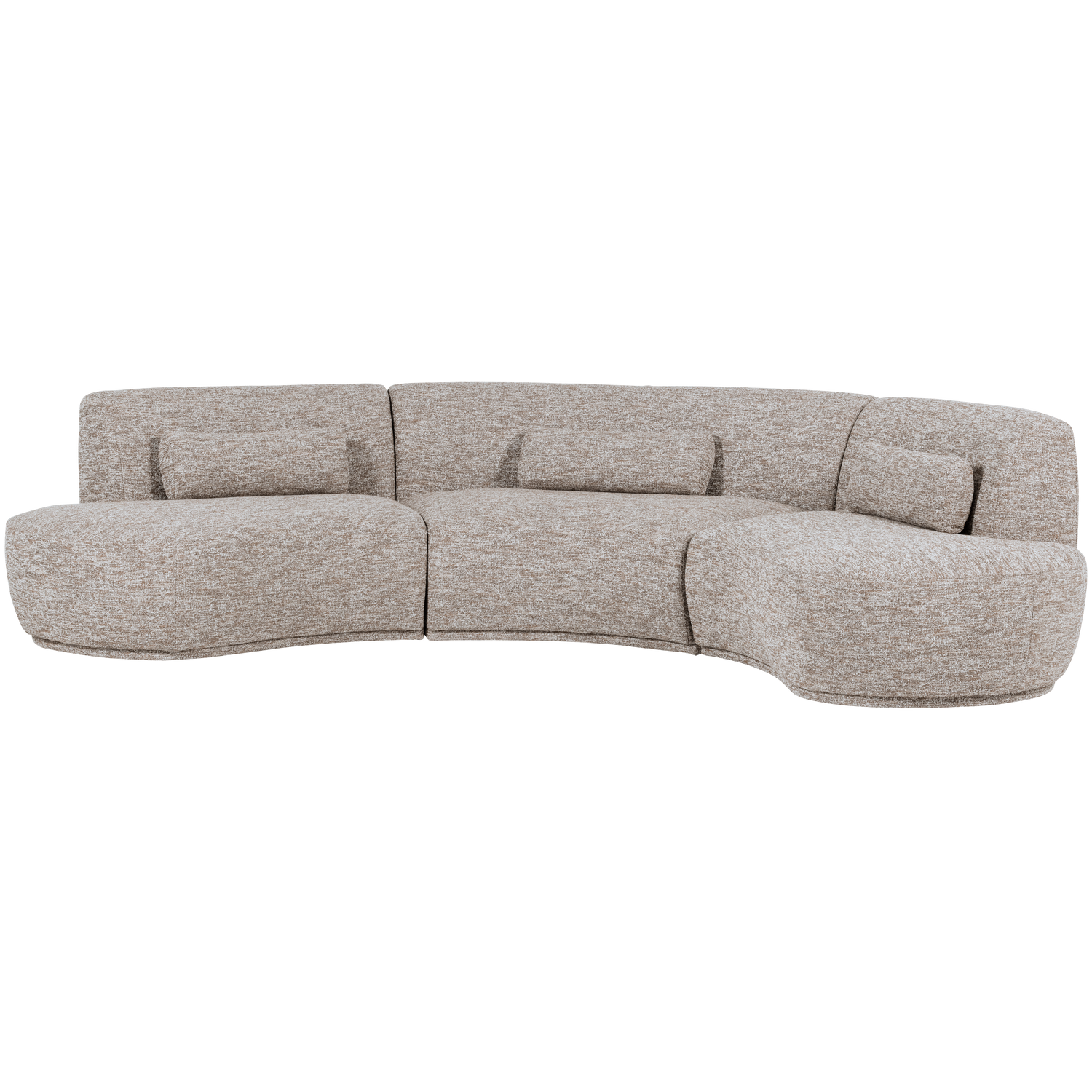 WOOOD canapea mare BATAVIER HALF | 100% Pes | Nisipiu | 74x320x176 cm