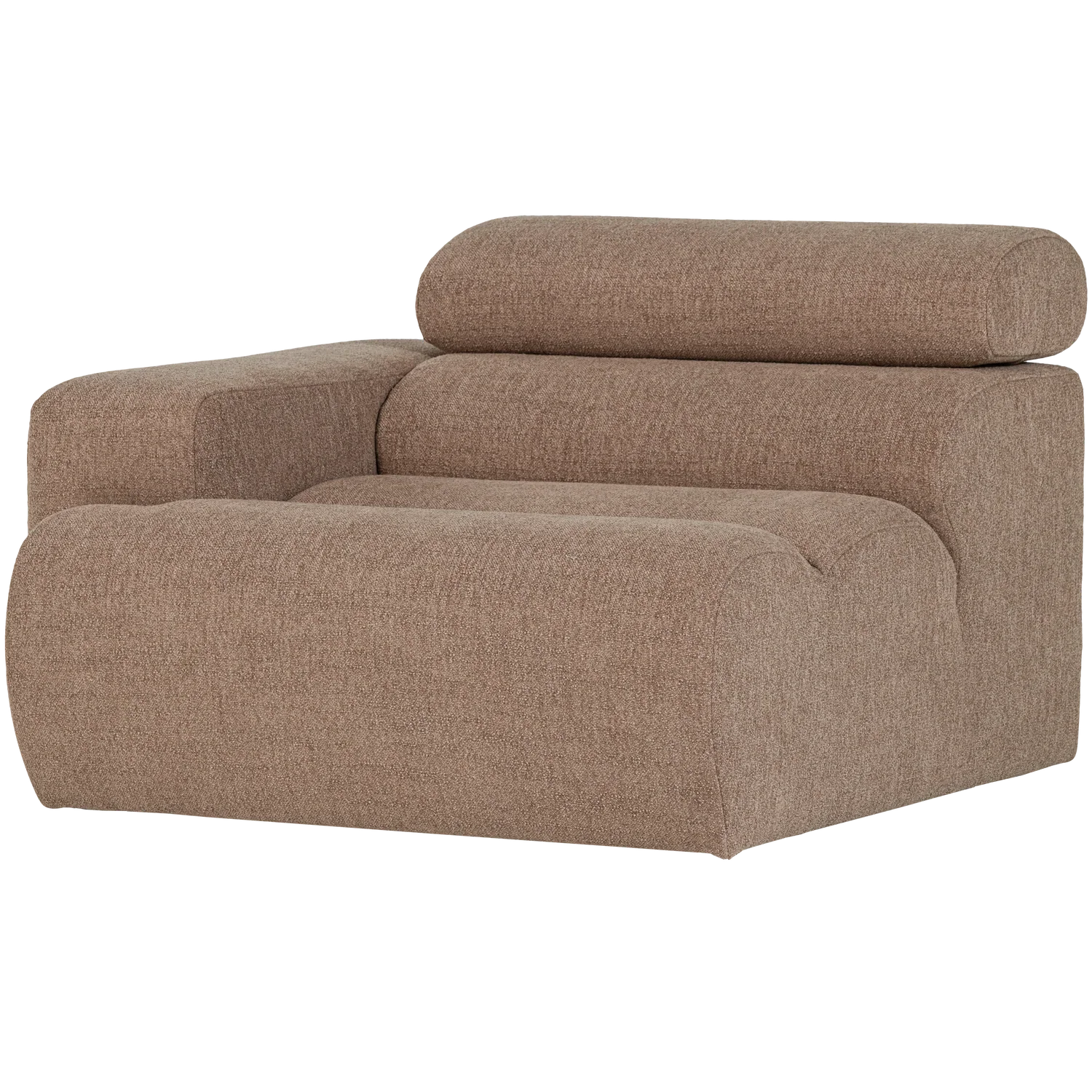 NOVI 1-SEATER ELEMENT ARM LEFT BOUCLE TAUPE