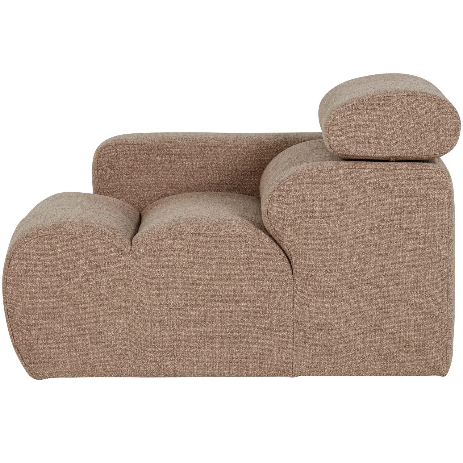 NOVI 1-SEATER ELEMENT ARM LEFT BOUCLE TAUPE