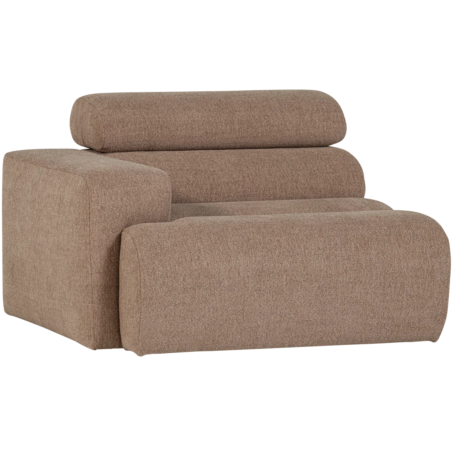 NOVI 1-SEATER ELEMENT ARM LEFT BOUCLE TAUPE