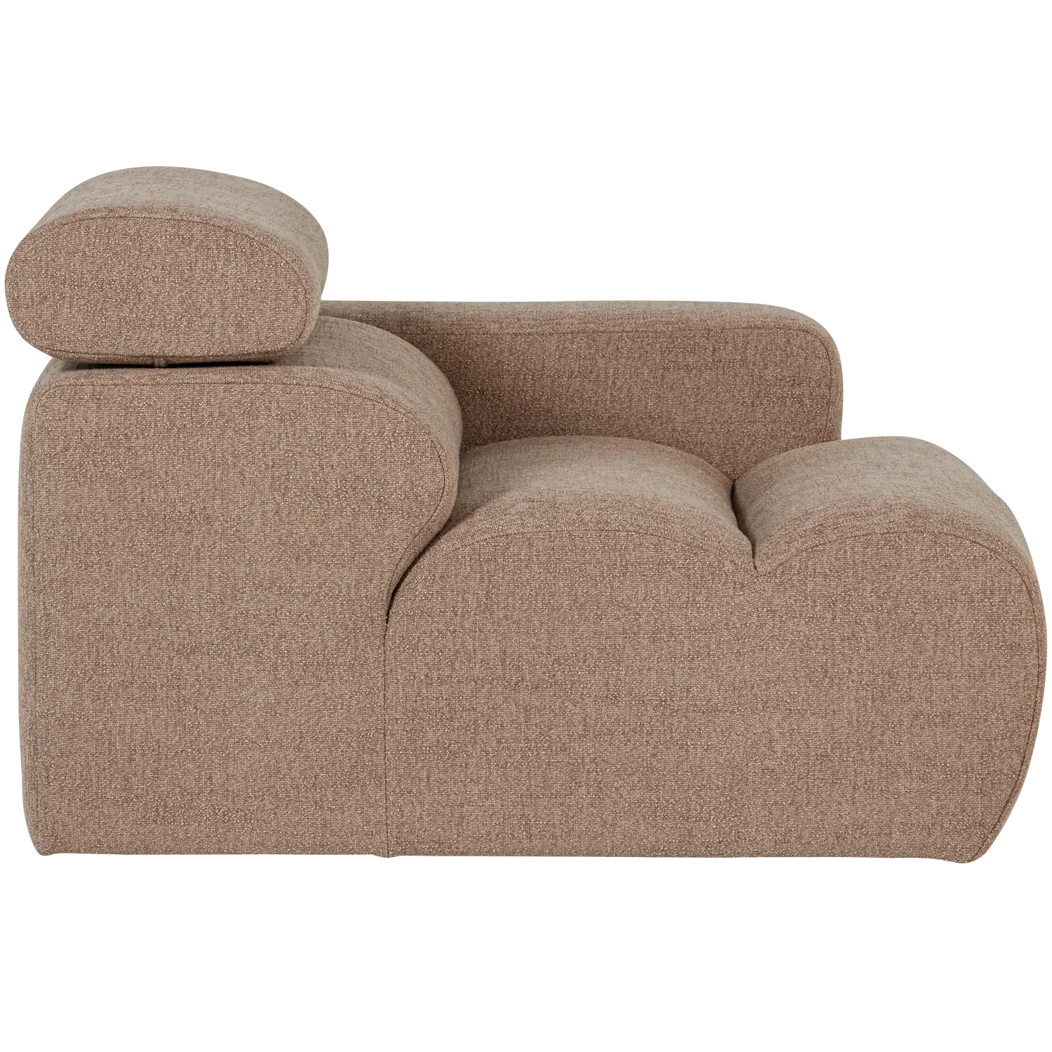 NOVI 1-SEATER ELEMENT ARM RIGHT BOUCLE TAUPE