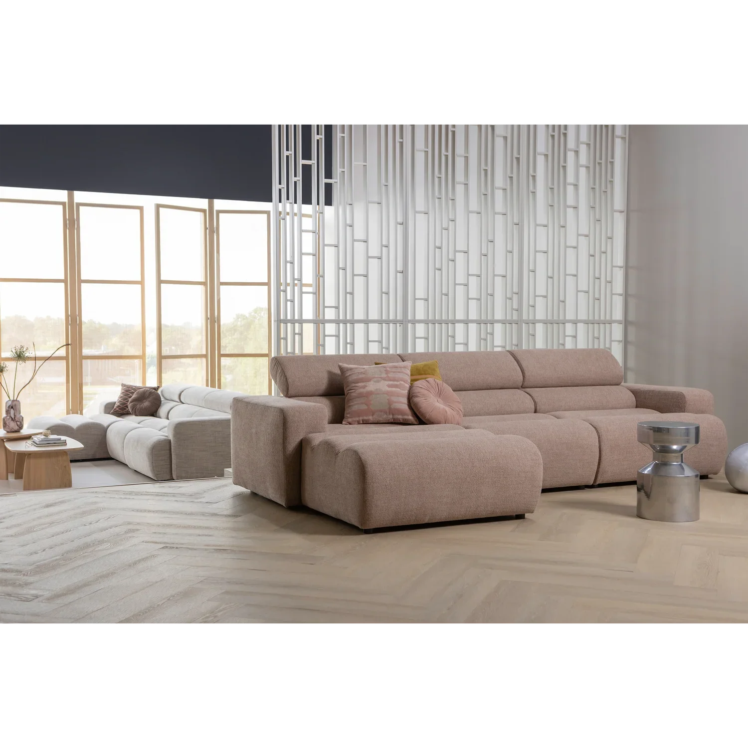 NOVI 1-SEATER ELEMENT BOUCLE TAUPE