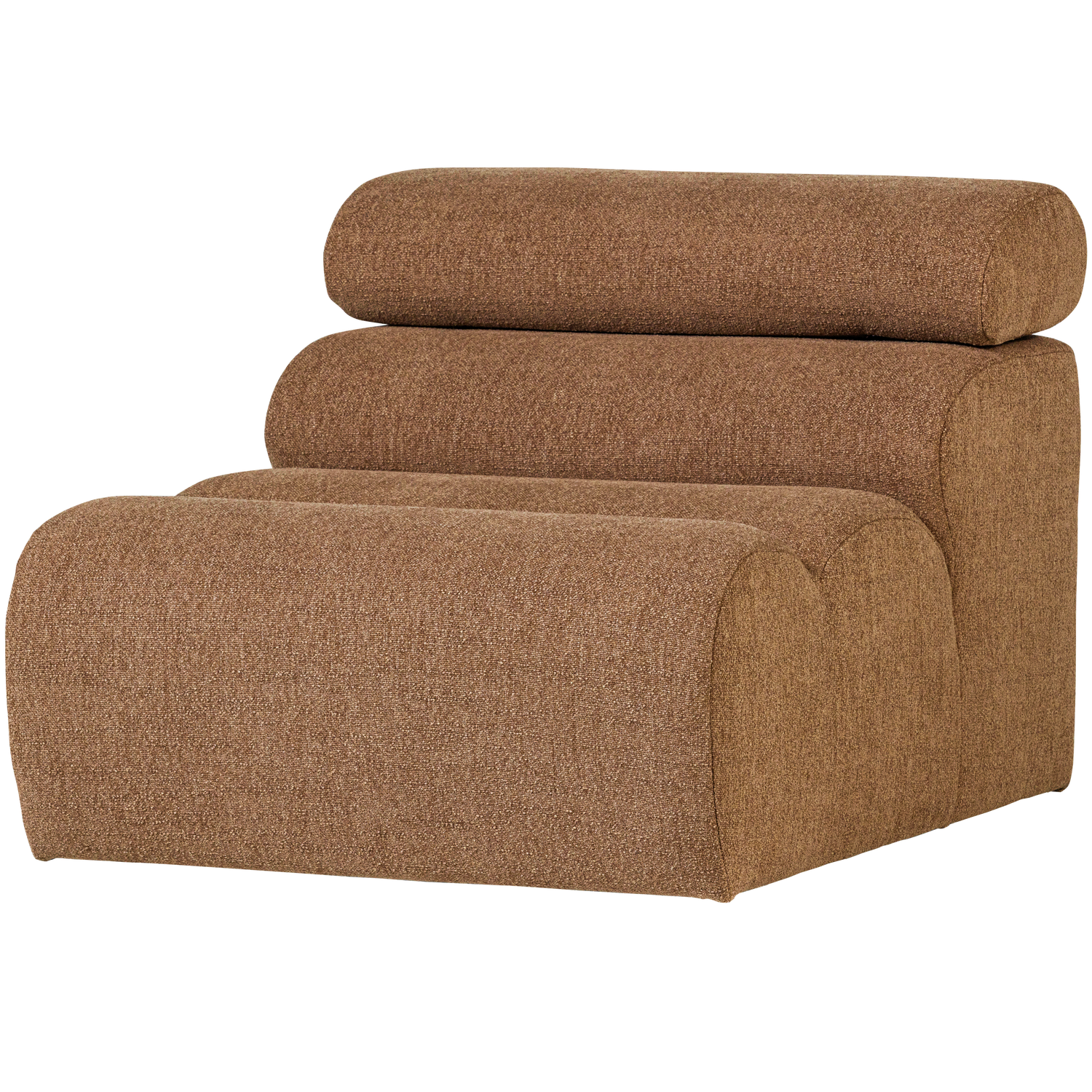 WOOOD canapea modulara NOVI 1-SEATER ELEMENT BOUCLE | 100% Pes | Caramel | 86x82x113 cm