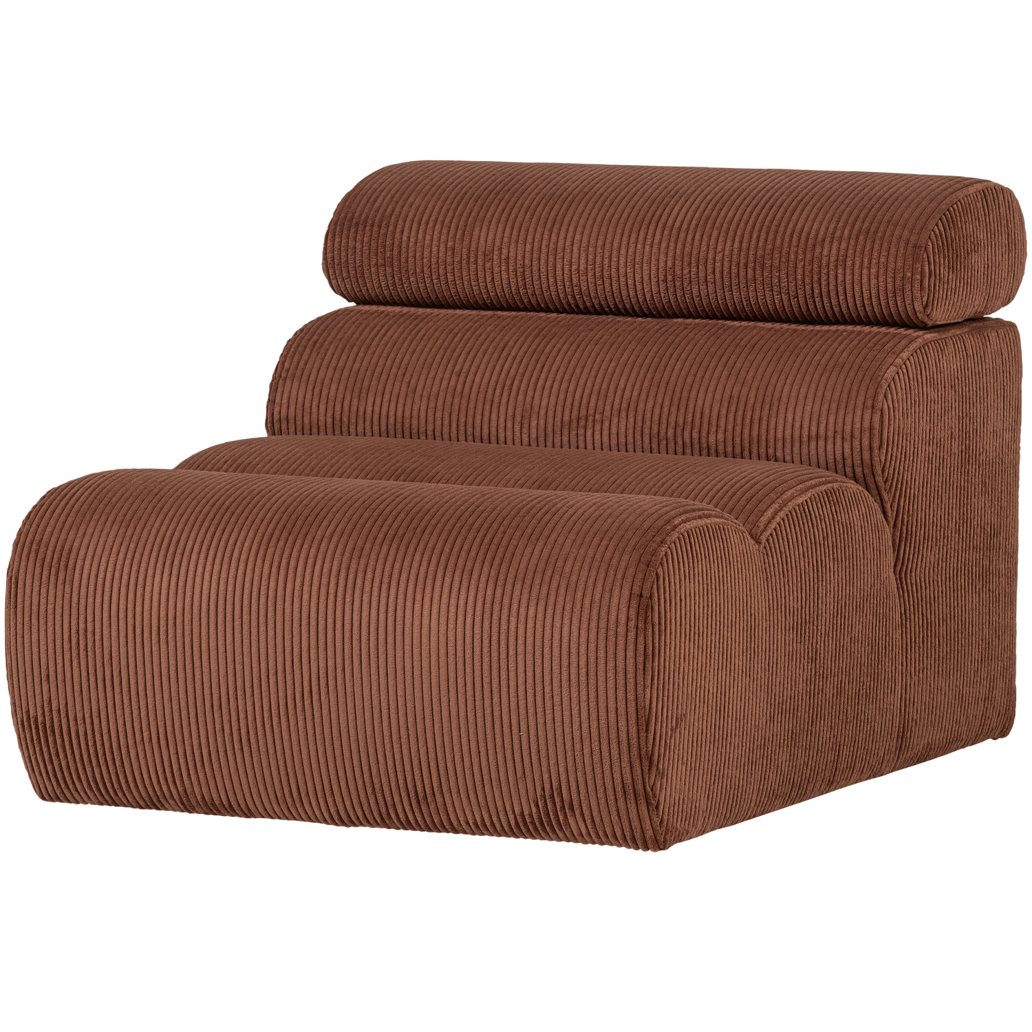 WOOOD canapea modulara NOVI 1-SEATER ELEMENT RIB FABRIC TERRA | 88% Pes / 12% Pac | Terra | 86x82x113 cm