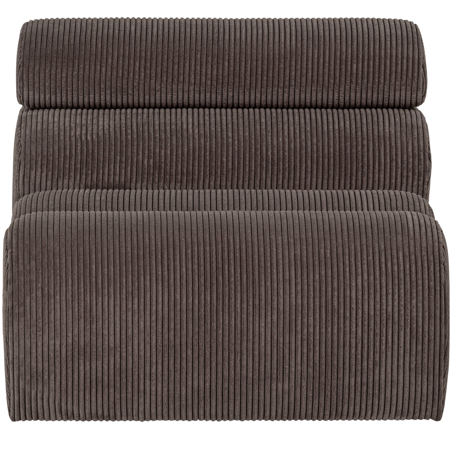 WOOOD canapea modulara NOVI 1-SEATER ELEMENT RIB FABRIC GREY/BROWN | 88% Pes / 12% Pac | Maro | 86x82x113 cm