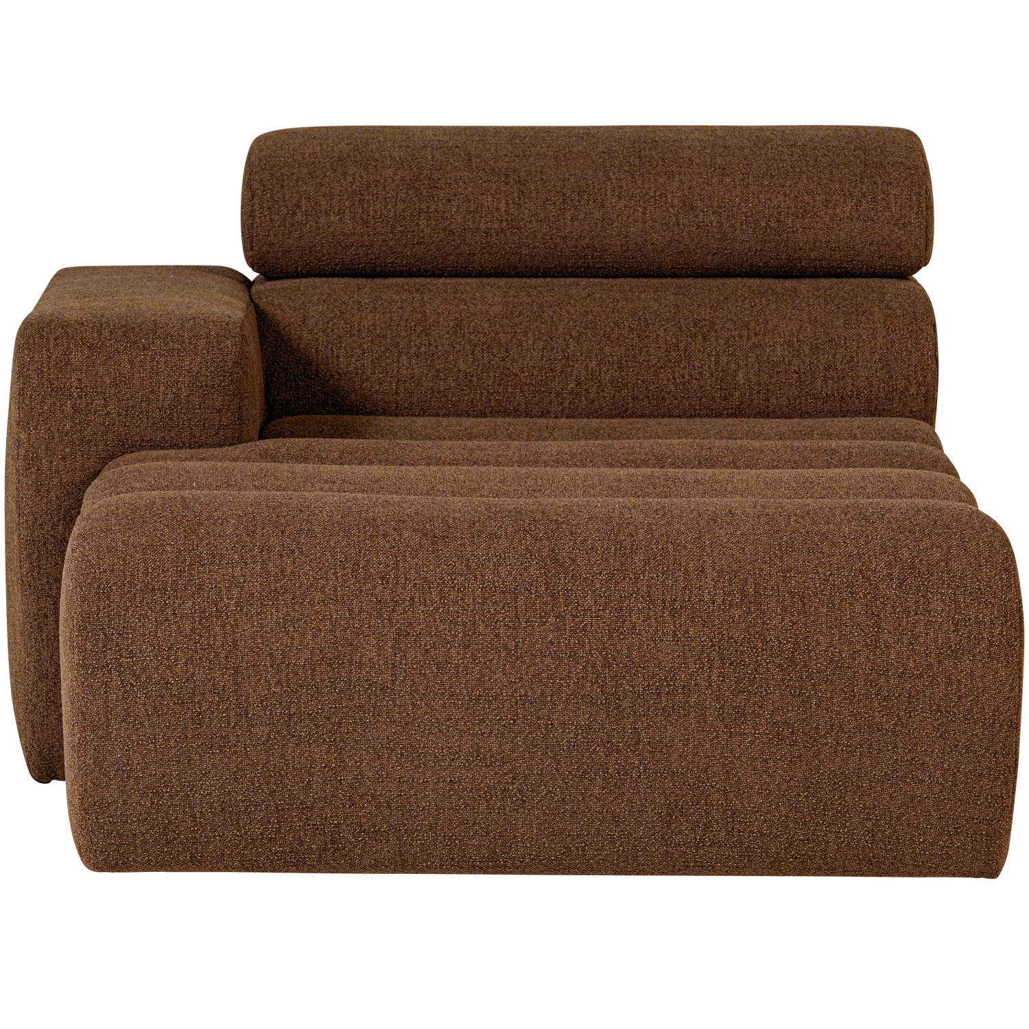 WOOOD canapea modulara NOVI CHAISE LONGUE ELEMENT | 100% Pes | Maro | 86x109x173 cm