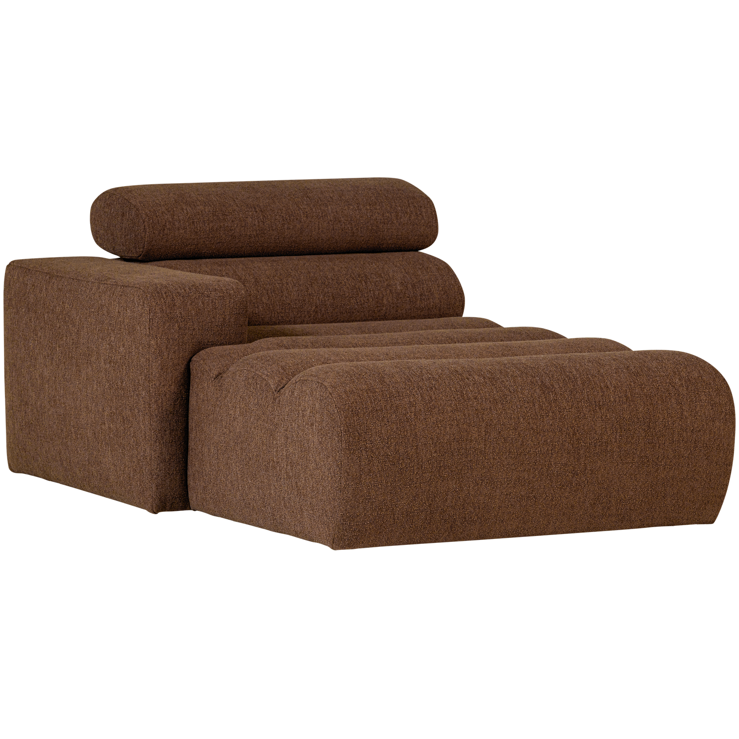 WOOOD canapea modulara NOVI CHAISE LONGUE ELEMENT | 100% Pes | Maro | 86x109x173 cm
