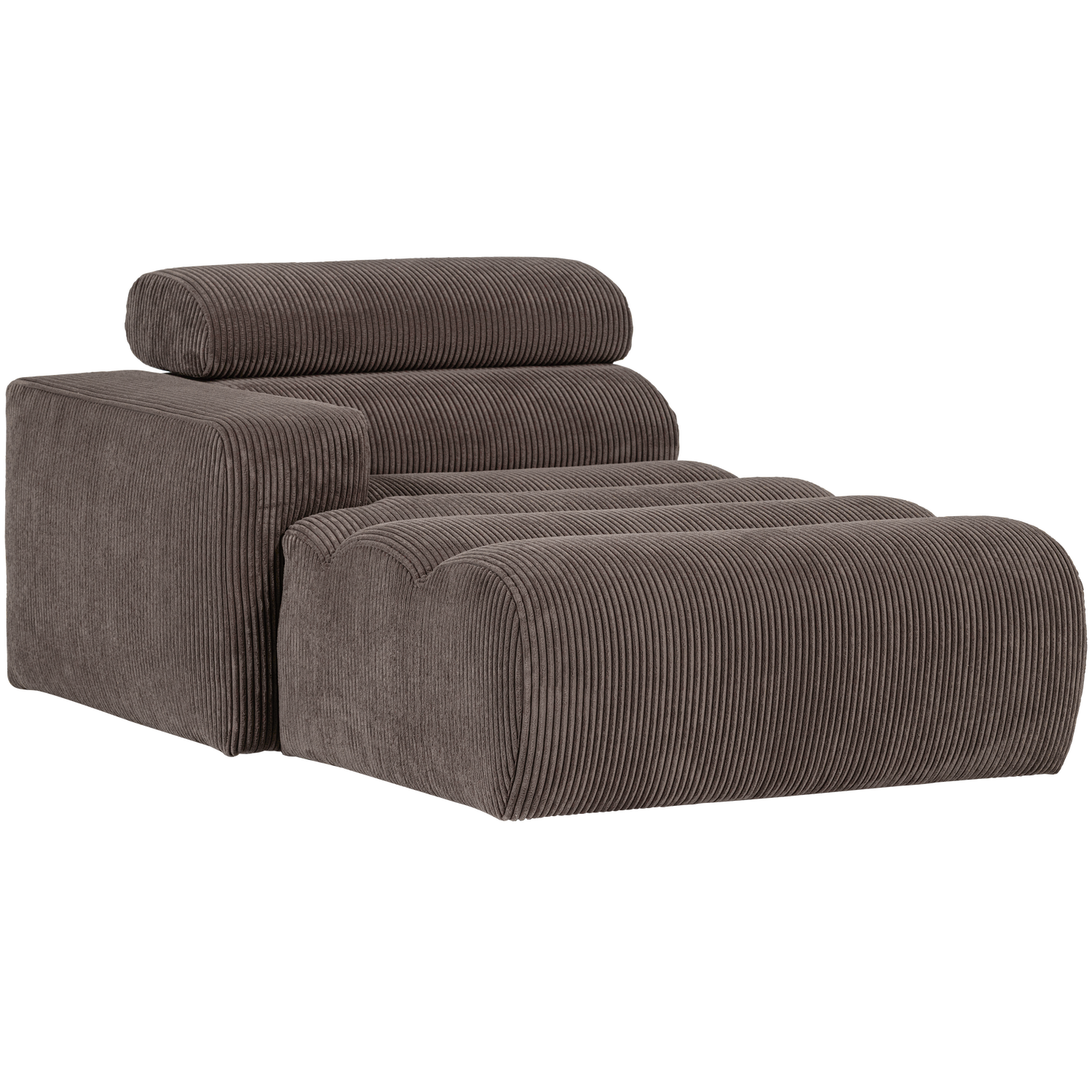 WOOOD canapea modulara NOVI CHAISE LONGUE ELEMENT | 88% Pes / 12% Pac | Maro | 86x109x173 cm