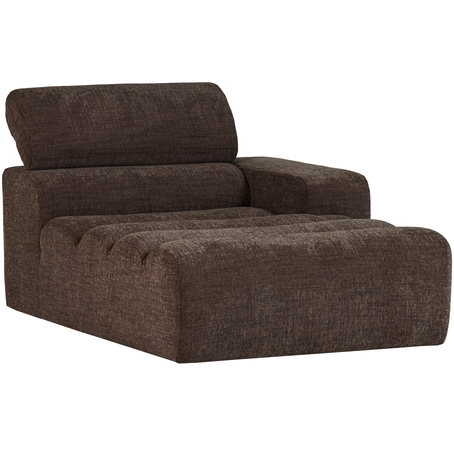 WOOOD canapea modulara NOVI CHAISE LONGUE ELEMENT | 100% Pes | Maro inchis | 86x109x173 cm