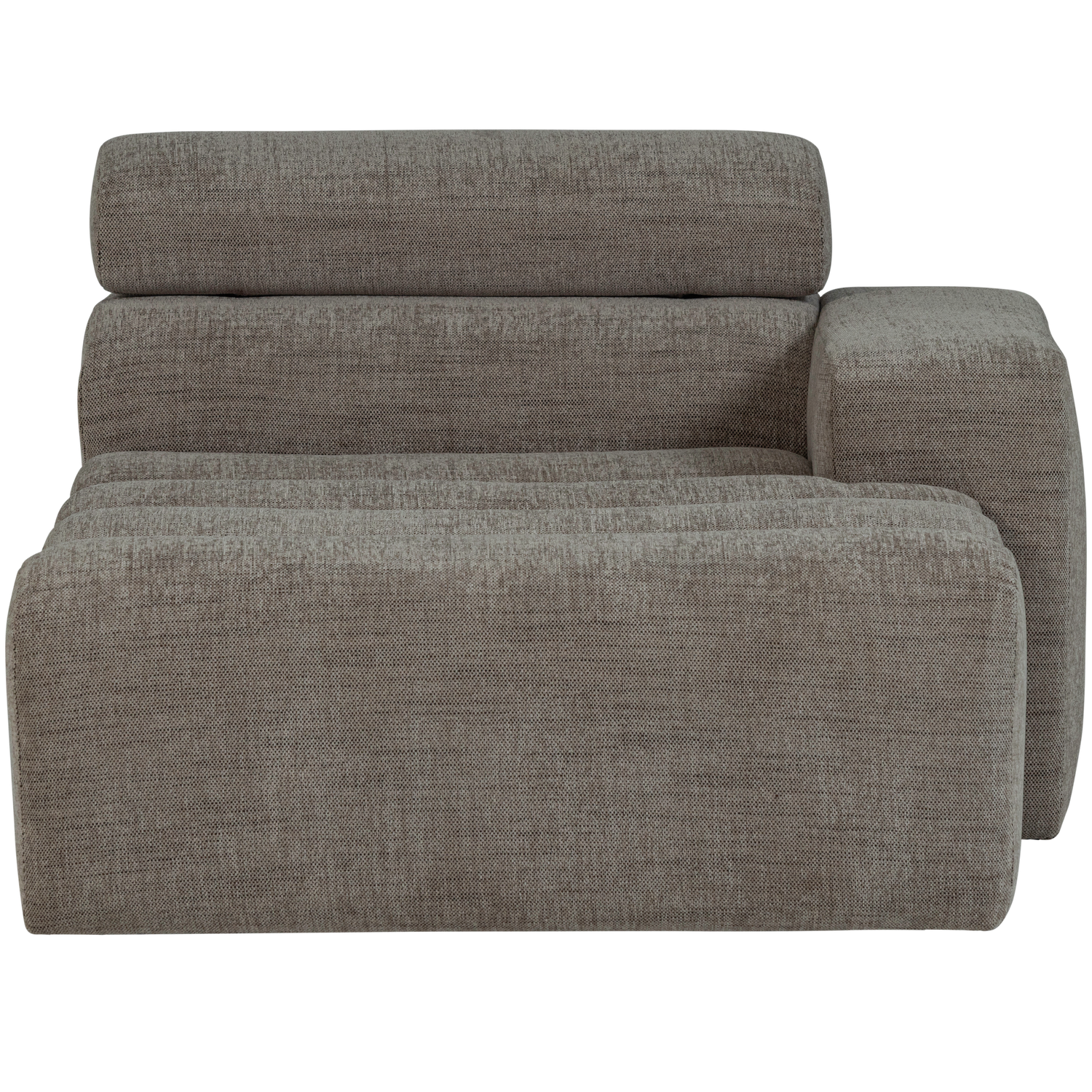 WOOOD canapea modulara NOVI CHAISE LONGUE ELEMENT | 100% Pes | Gri | 86x109x173 cm