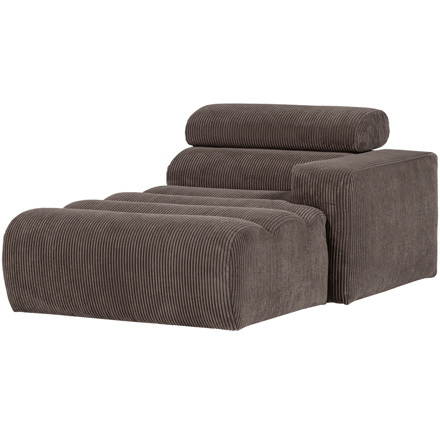 WOOOD canapea modulara NOVI CHAISE LONGUE ELEMENT | 88% Pes / 12% Pac | Maro | 86x109x173 cm