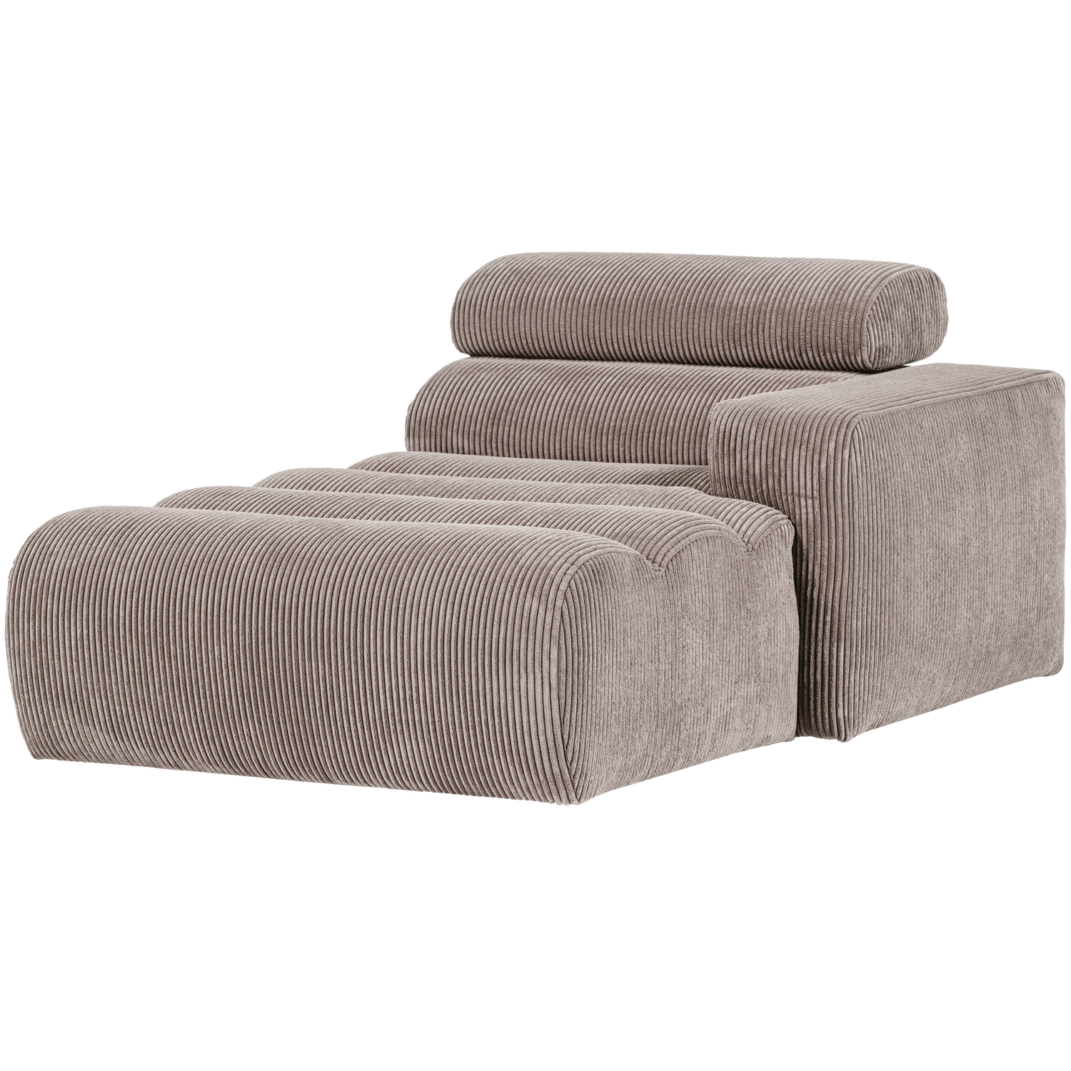 WOOOD canapea modulara NOVI CHAISE LONGUE ELEMENT | 88% Pes / 12% Pac | Nisipiu | 86x109x173 cm