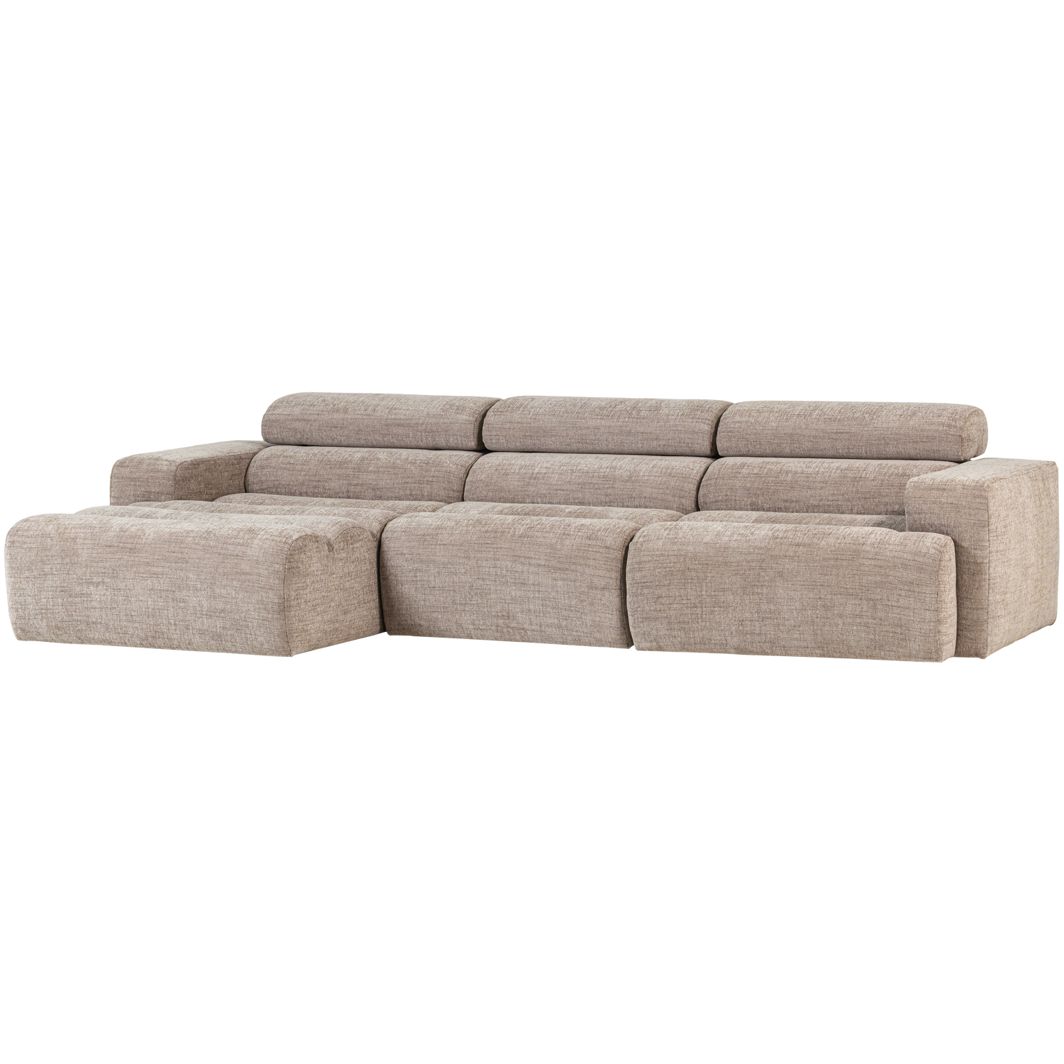 NOVI CHAISE LONGUE SOFA LEFT NATURAL MELANGE