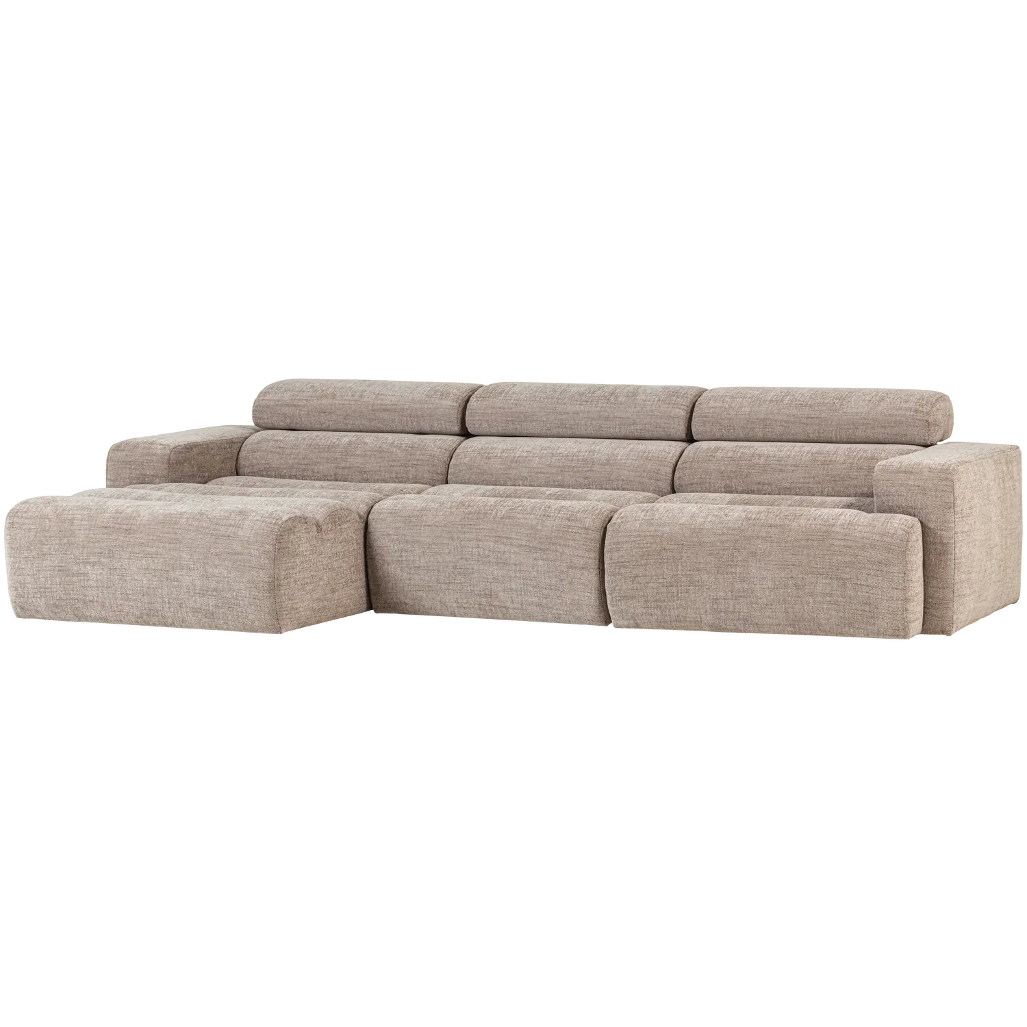 NOVI CHAISE LONGUE SOFA LEFT NATURAL MELANGE