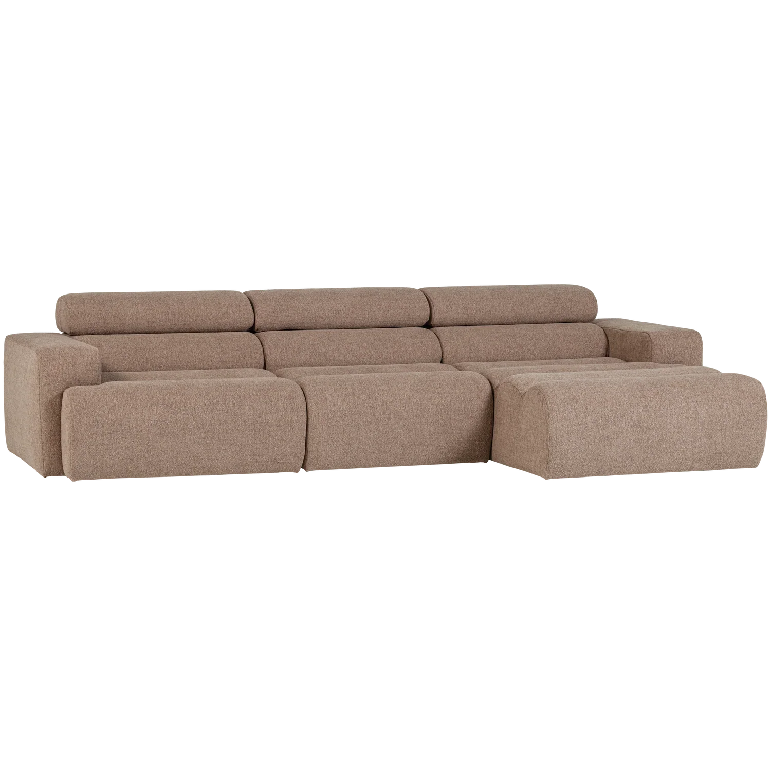NOVI CHAISE LONGUE SOFA RIGHT BOUCLE TAUPE