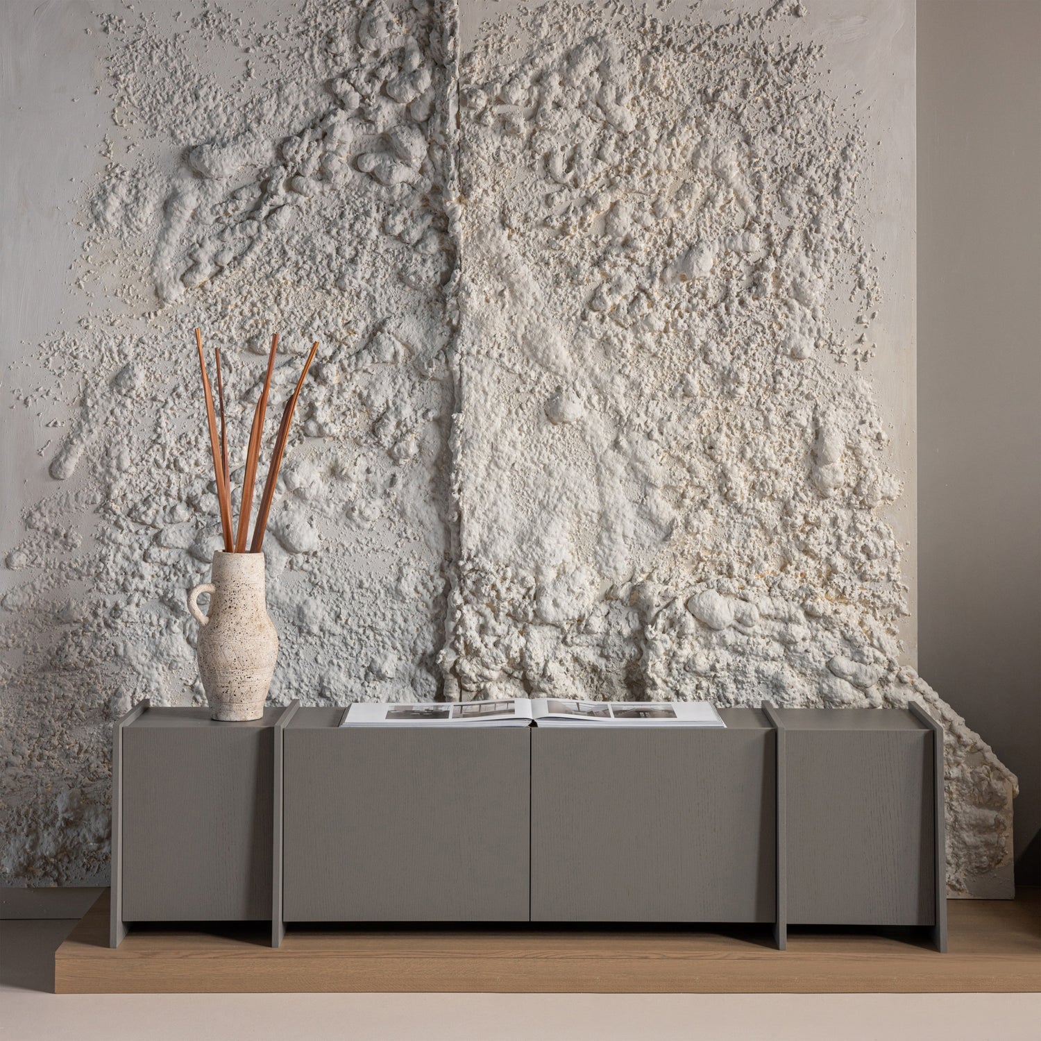 WOOOD decoratiune SIVE DECORATION CAN | Clay | Nisipiu | 42x22x20 cm