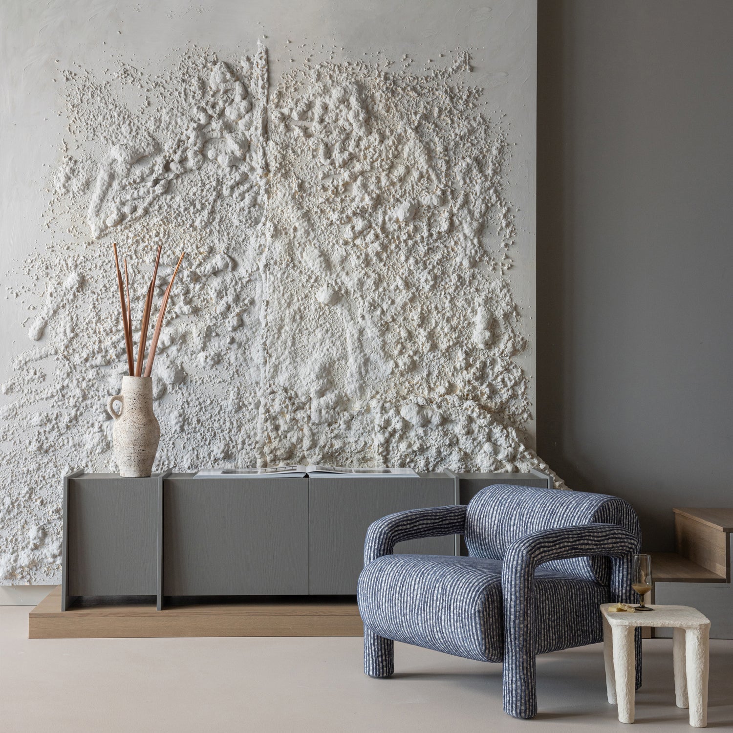 WOOOD decoratiune SIVE DECORATION CAN | Clay | Nisipiu | 42x22x20 cm