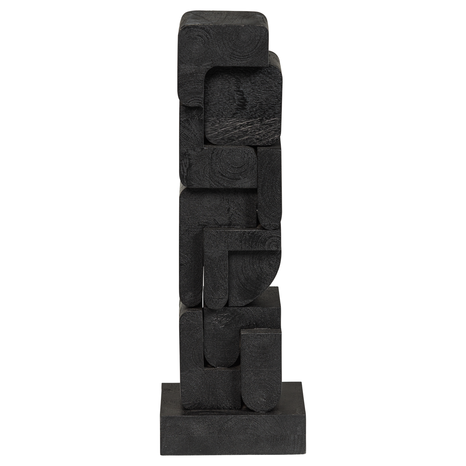WOOOD decoratiune ISAN SCULPTURE ORNAMENT WOOD | Lemn | Negru | 53x18x18 cm